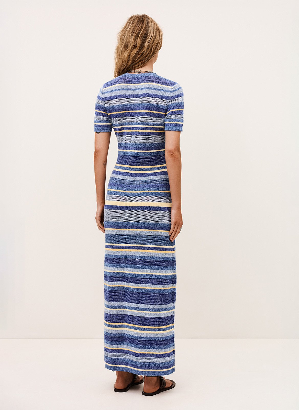 Robe pull droite en coton tonnie BA&SH Multicolore