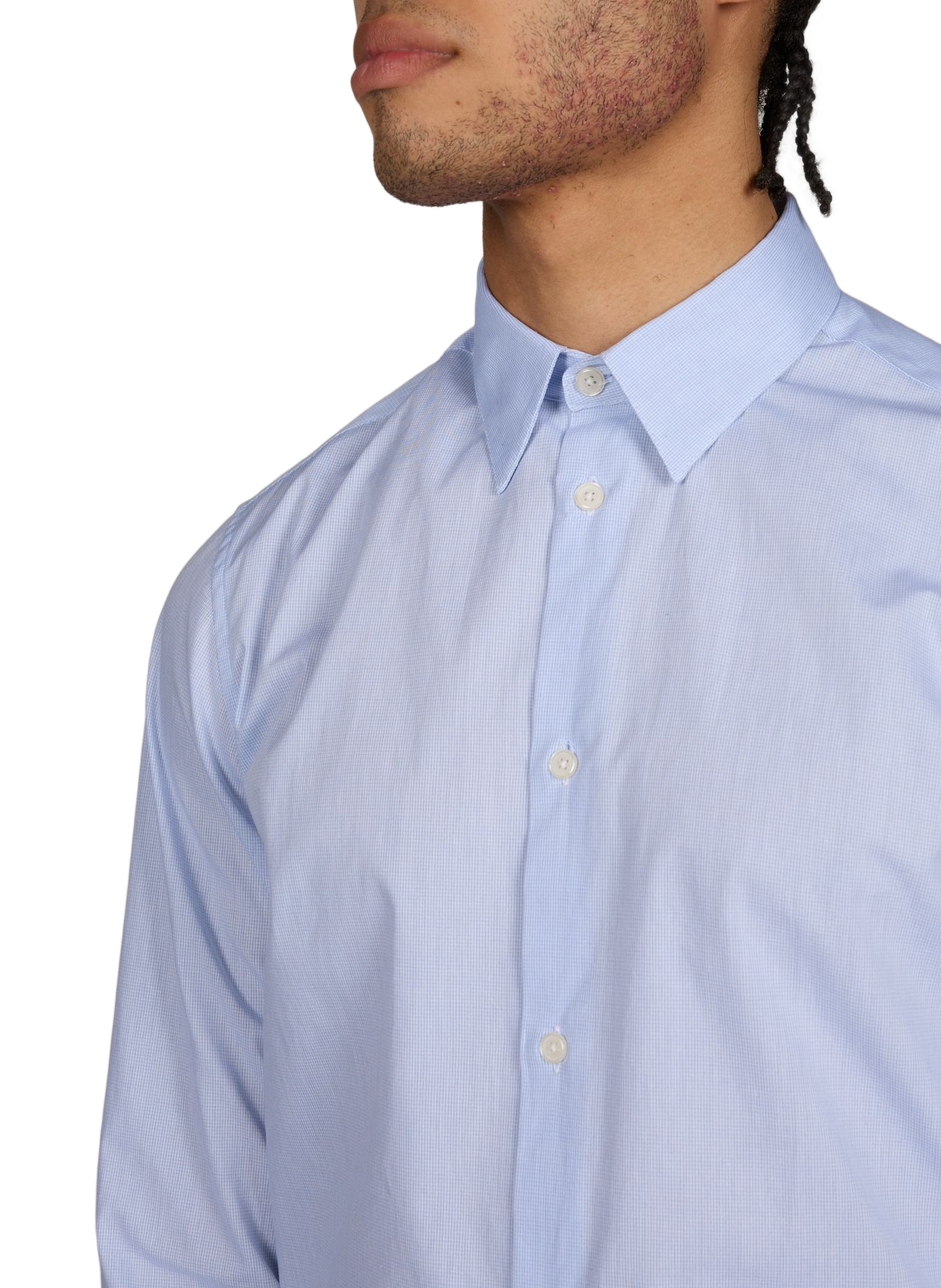 Chemise droite en coton AU PRINTEMPS PARIS Bleu