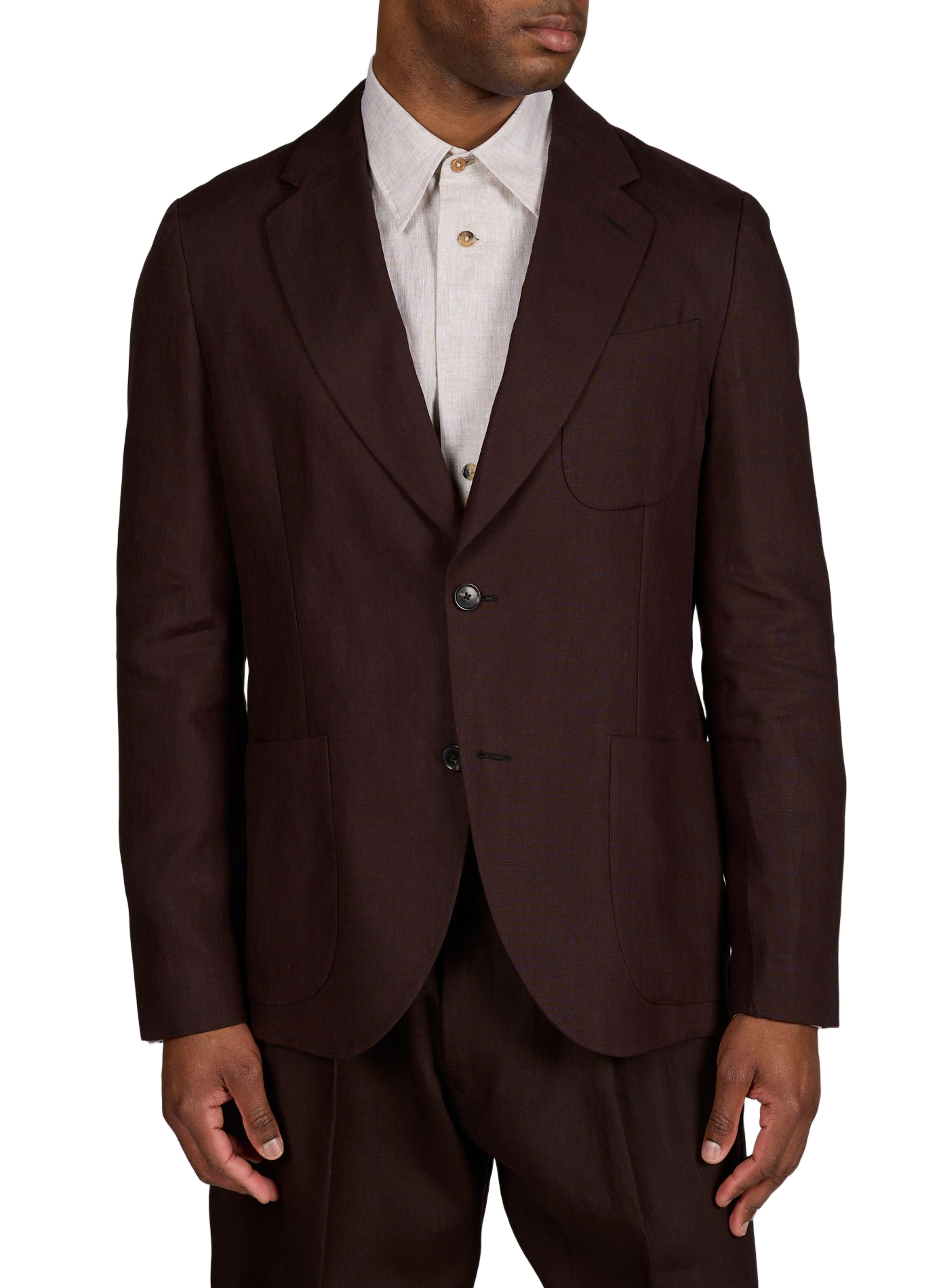 Straight linen suit jacket PAUL SMITH Purple