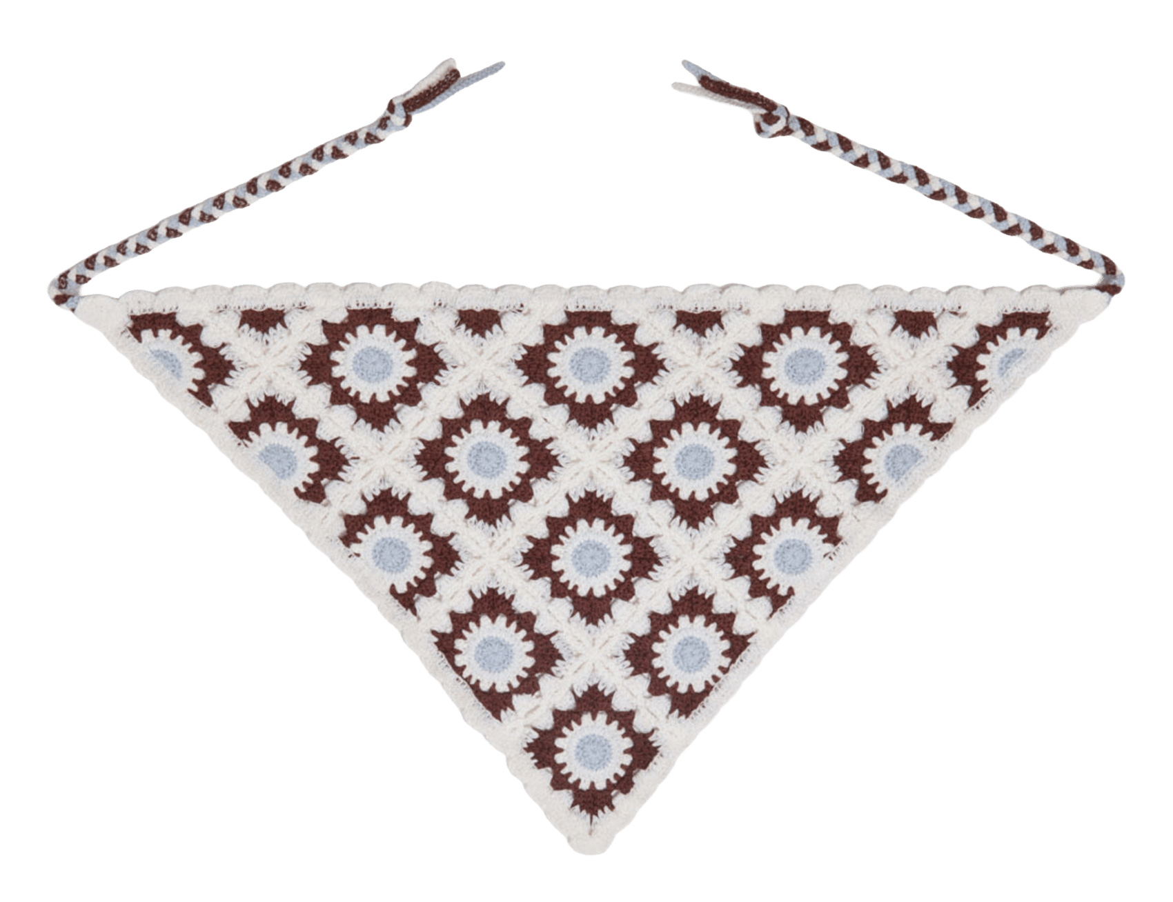 Foulard de tête en crochet MAJE Marron