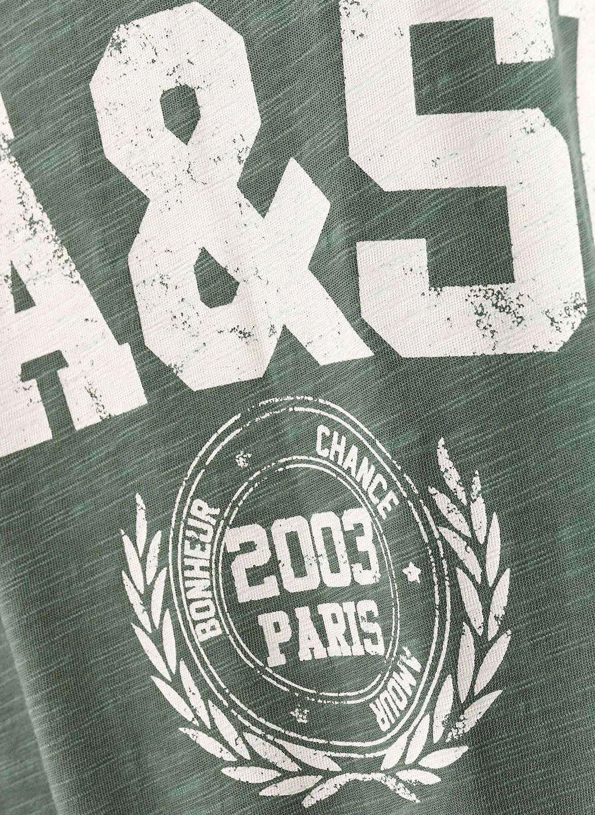 Robe midi imprimée col rond civia BA&SH Kaki