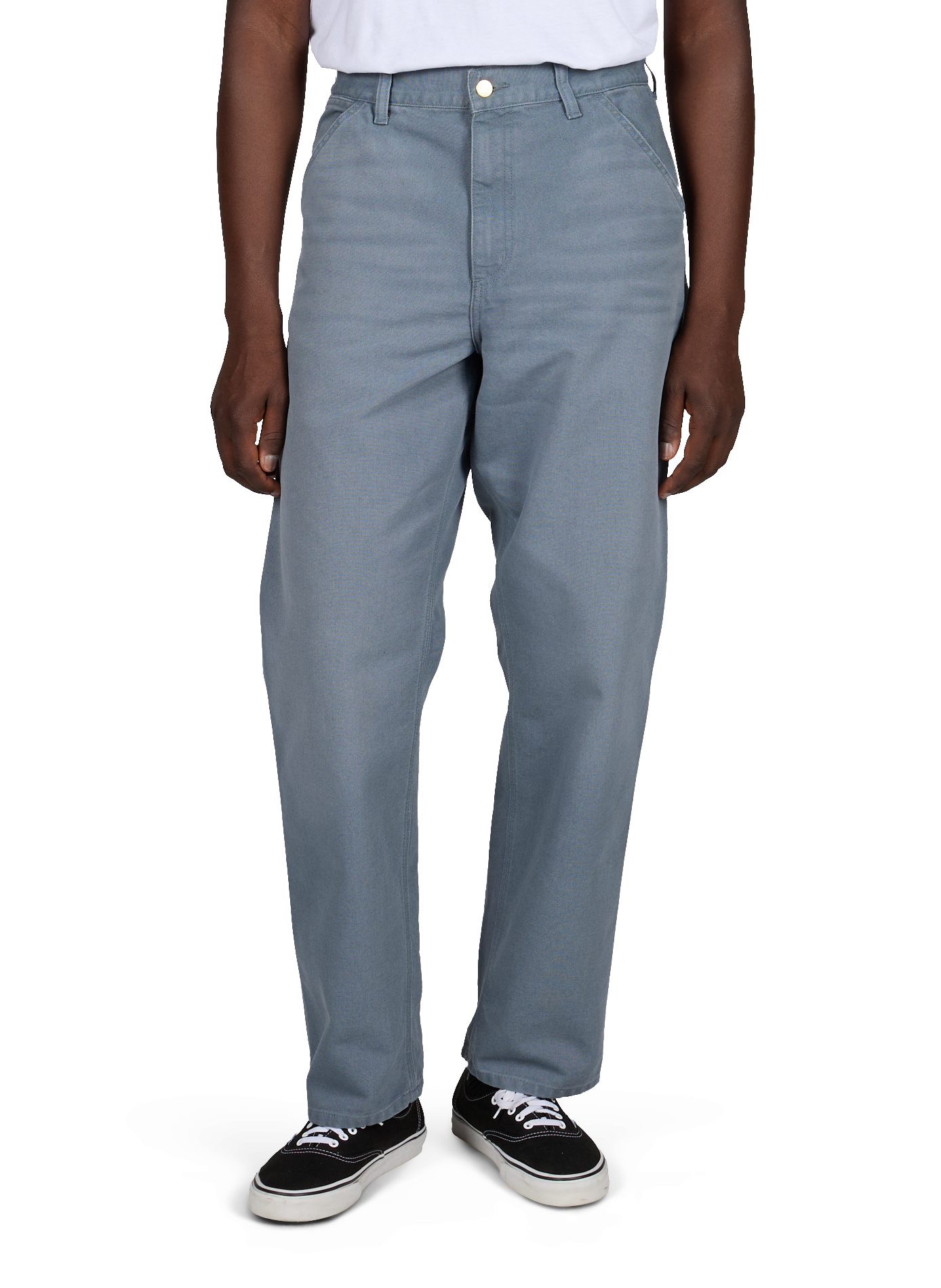 Pantalon uni en coton CARHARTT WIP Bleu
