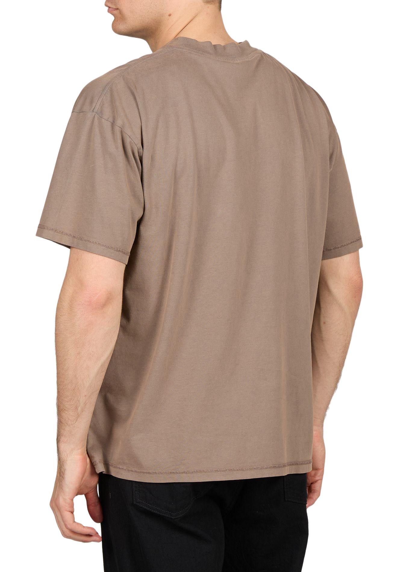 T-shirt brodé en coton REPRESENT Marron