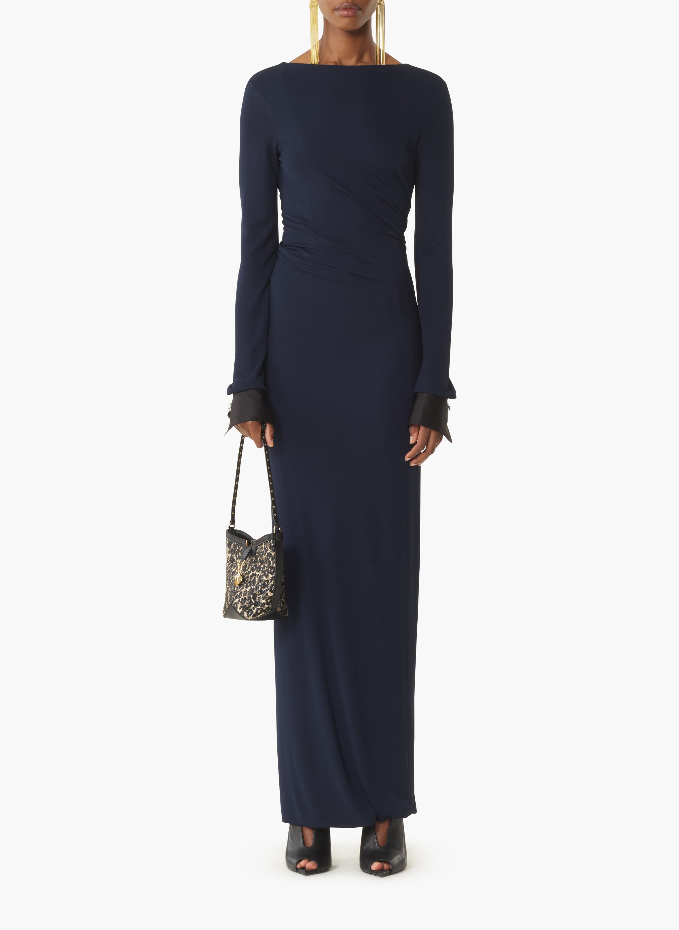 Robe drapée en jersey crêpe LANVIN Bleu