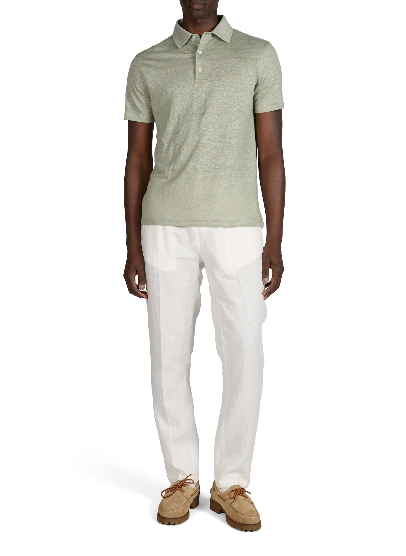 Plain linen trousers AURELIEN Beige