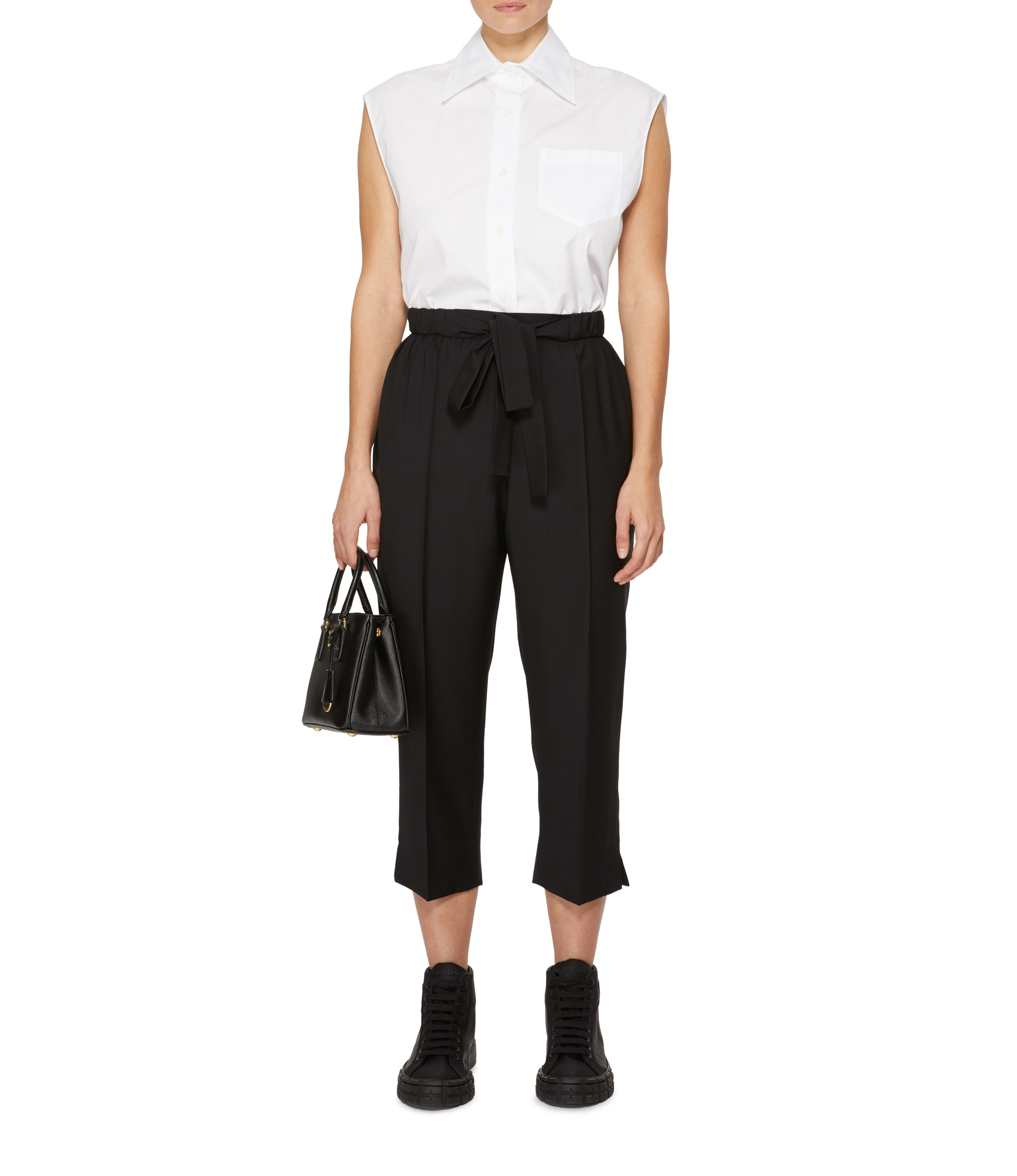 Virgin Wool Trousers PRADA Black