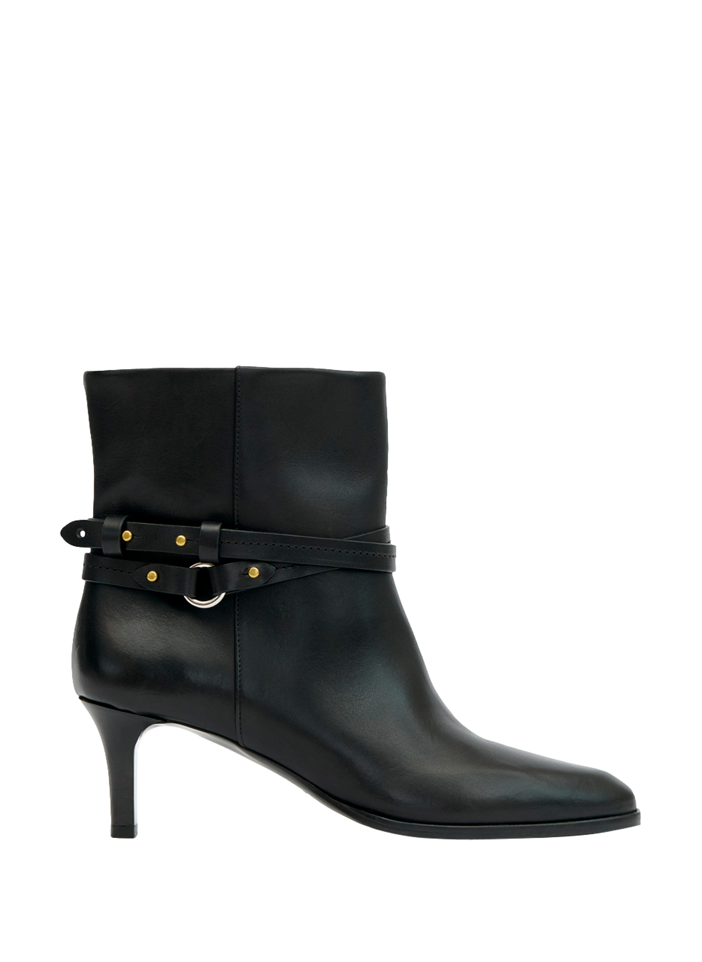 Meyli calf leather heeled boots ISABEL MARANT Black