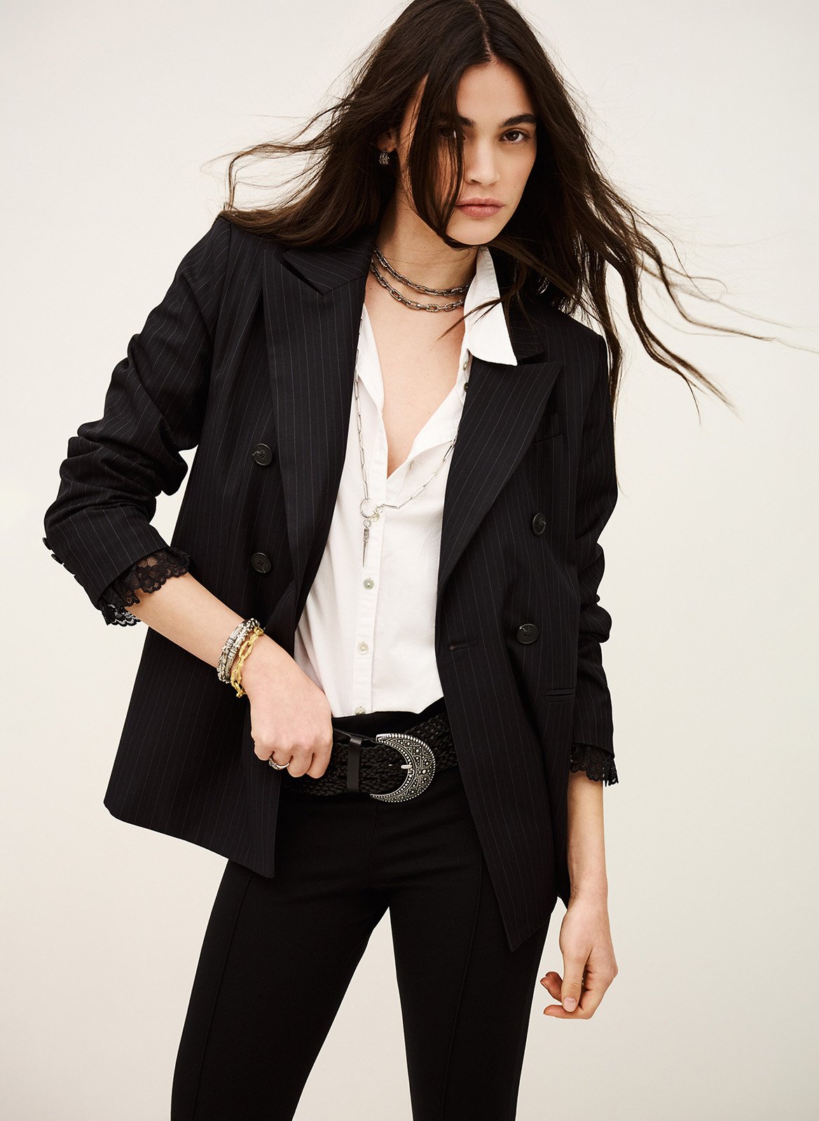 Veste col tailleur coline BA&SH Bleu