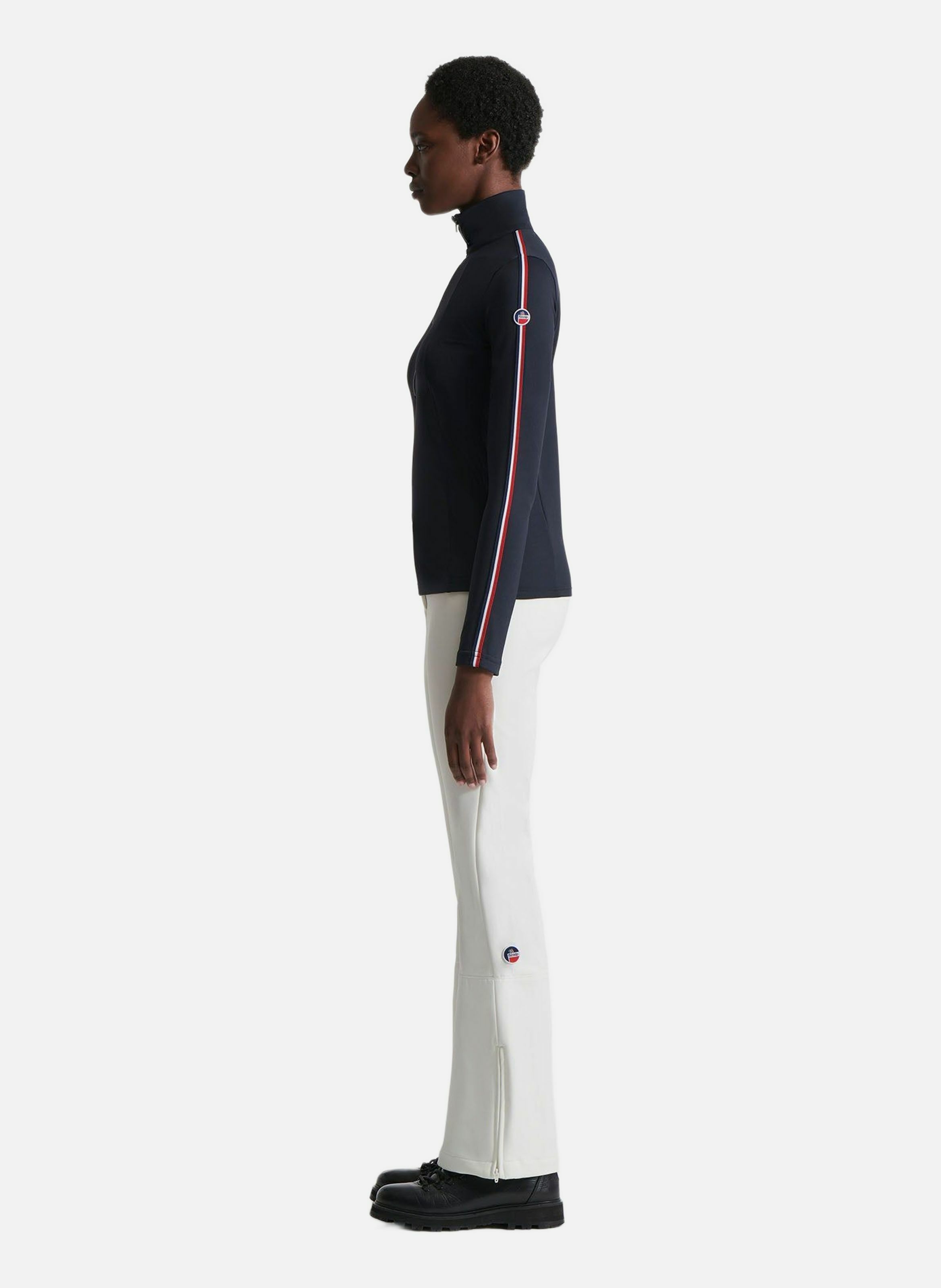 Stellia high-neck fitted sweater. FUSALP Blue