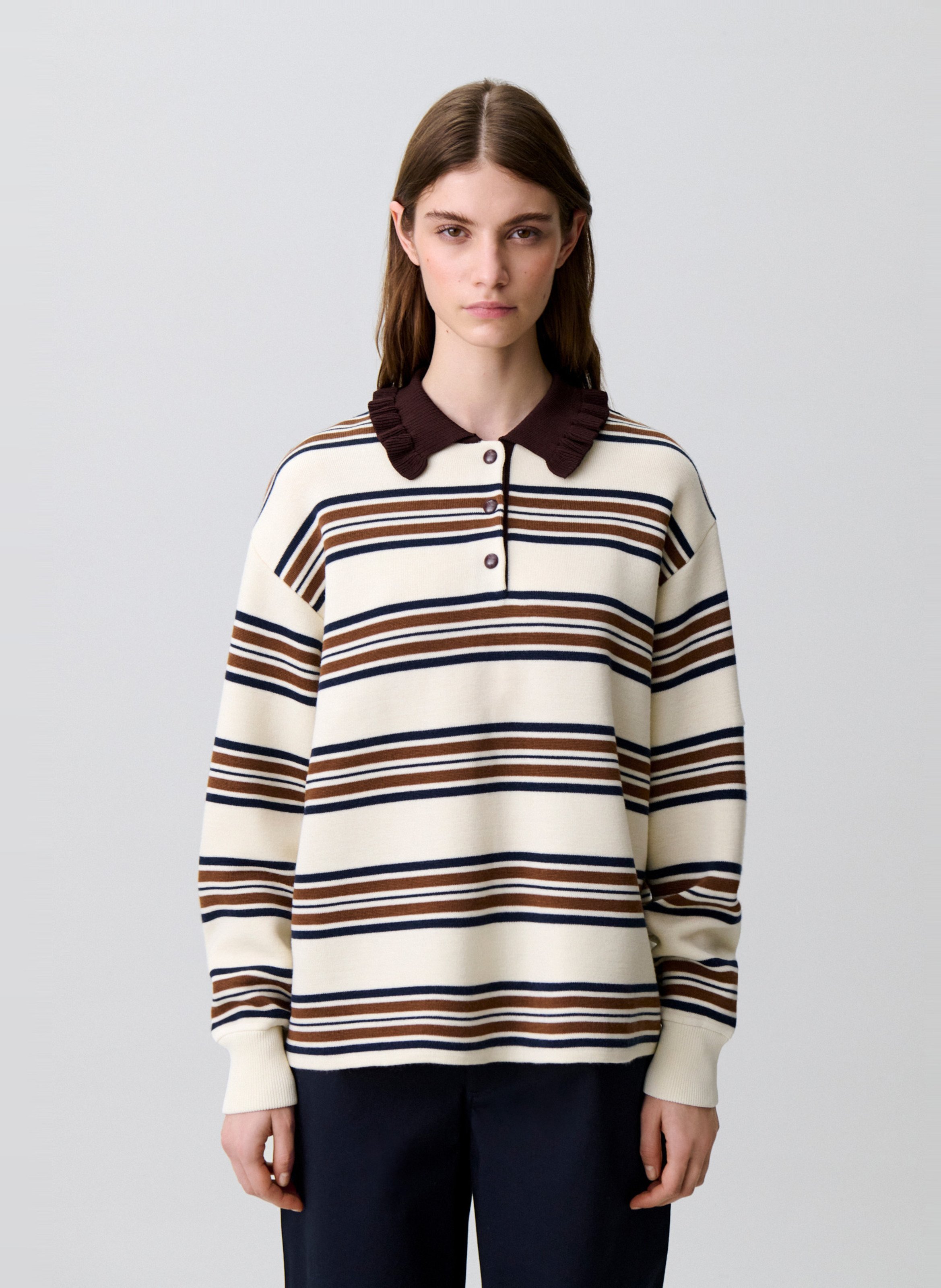 Pull droit à rayures CLAUDIE PIERLOT Multicolore