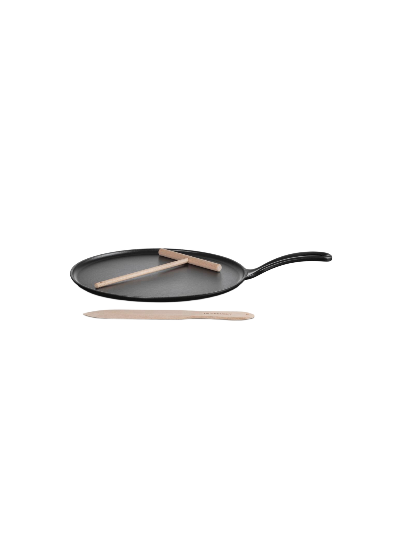 Small enameled cast iron crepe maker LE CREUSET Black