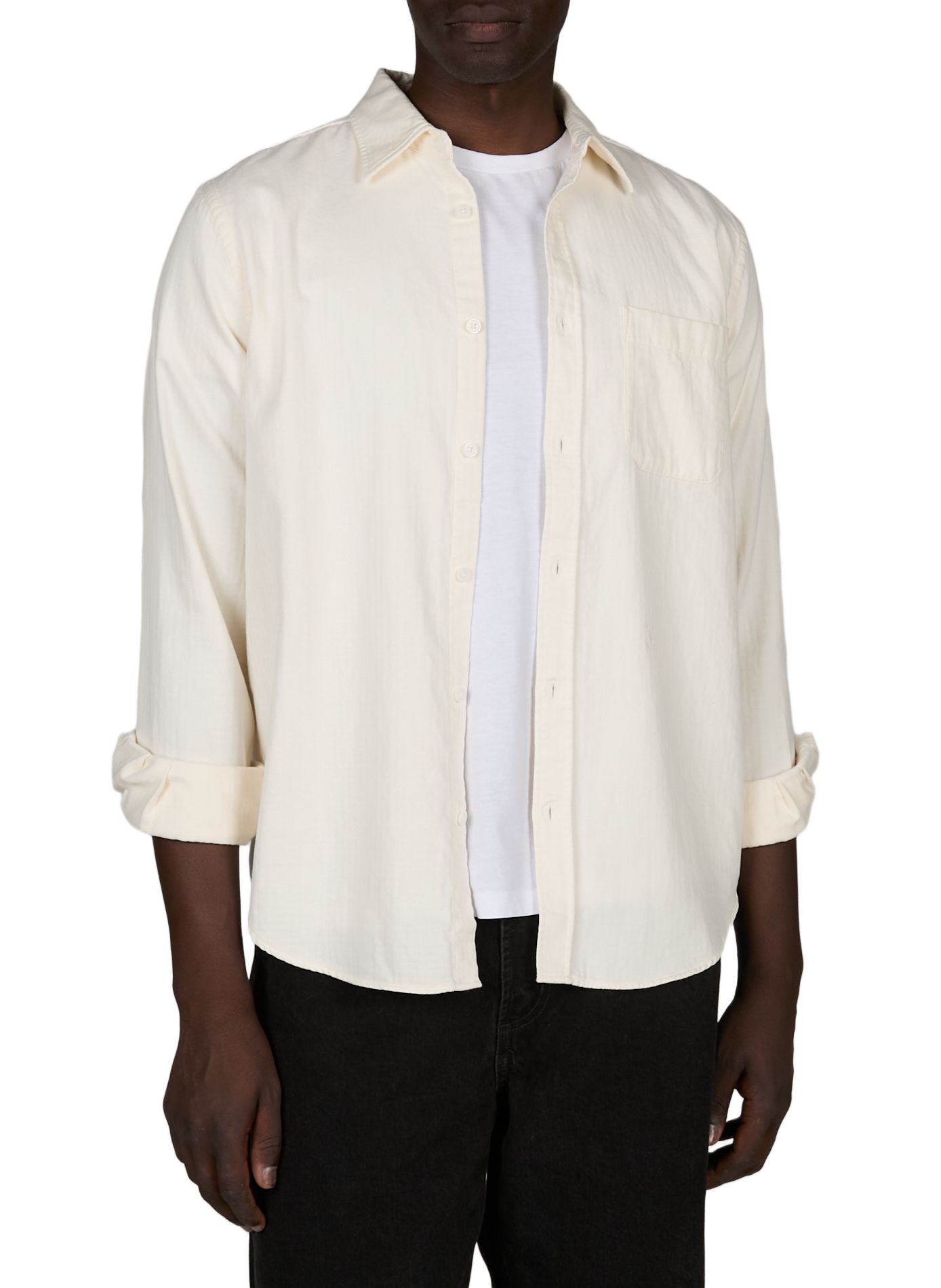 Straight classic collar shirt in cotton CLOSED Beige