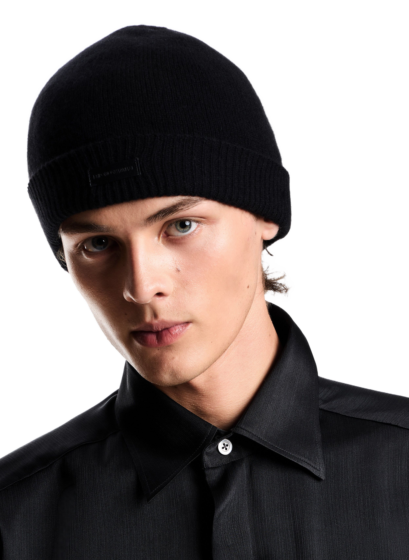 Cashmere beanie EMPORIO ARMANI Black