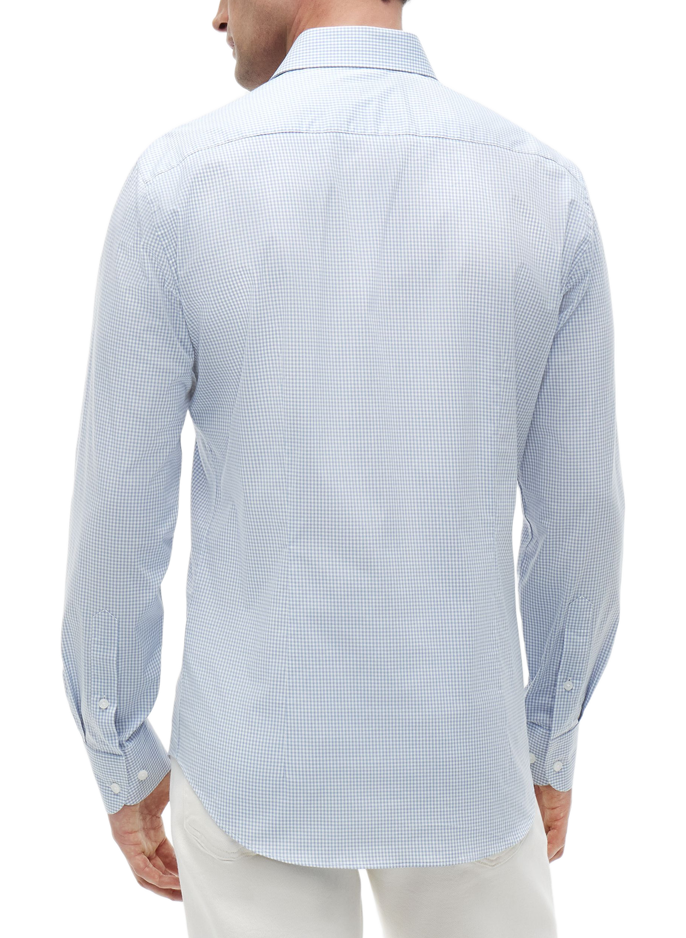 Chemise droite en coton organique mélangé TOMMY HILFIGER Bleu