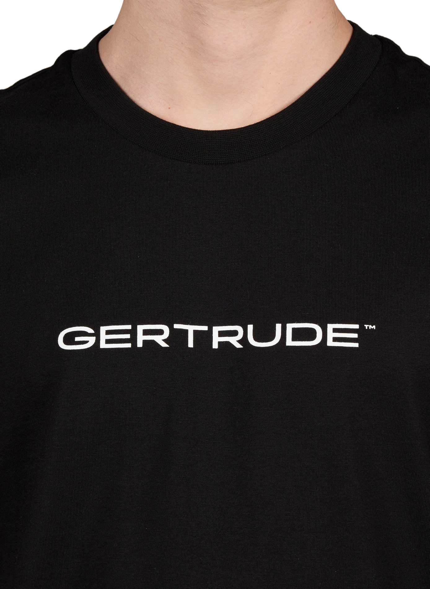 T-shirt met ronde hals van katoen GERTRUDE Zwart