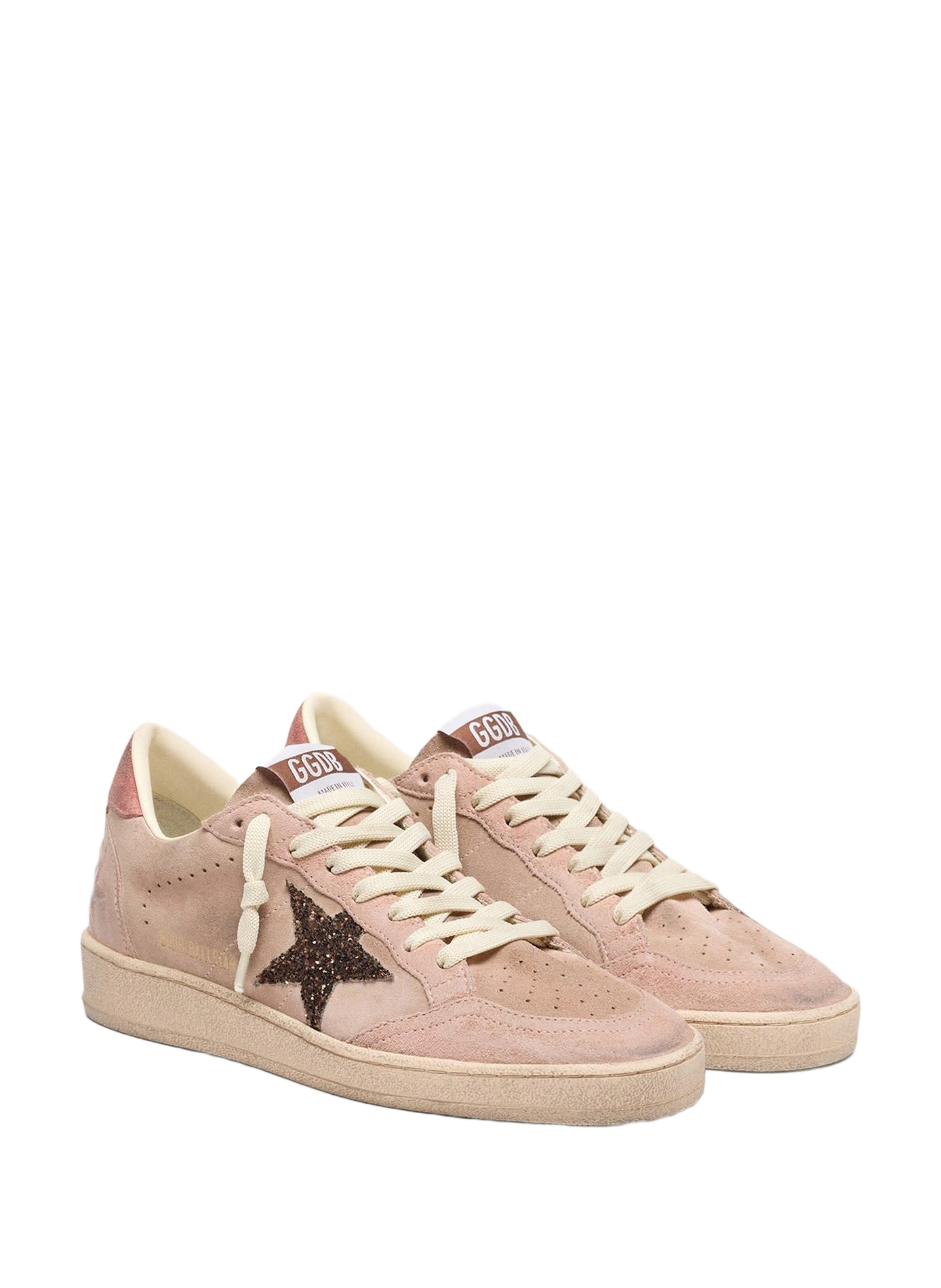 Mixed leather low-top sneakers GOLDEN GOOSE Multicolour