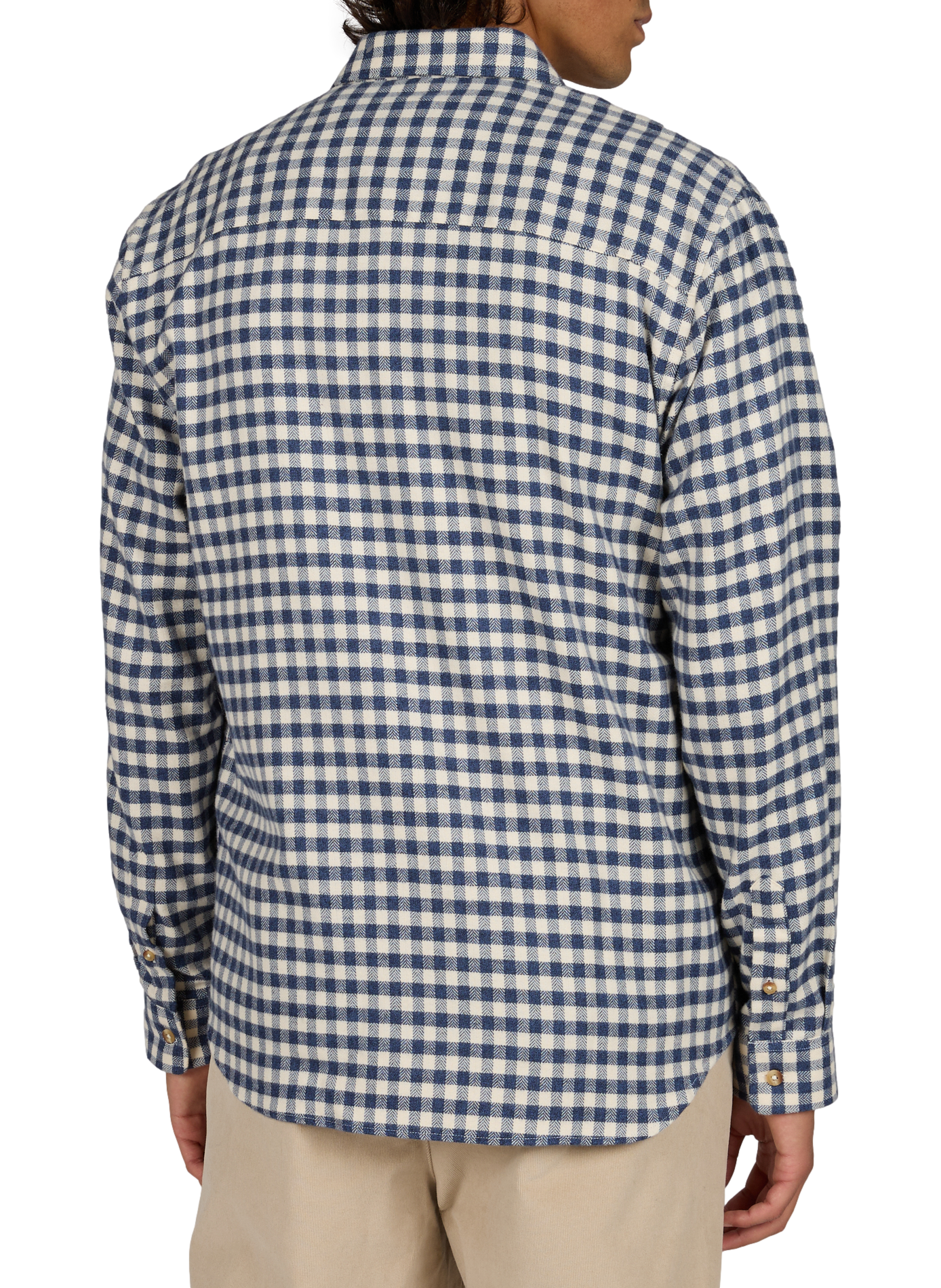 Straight fit button-down collar checkered cotton shirt MAISON LABICHE Blue