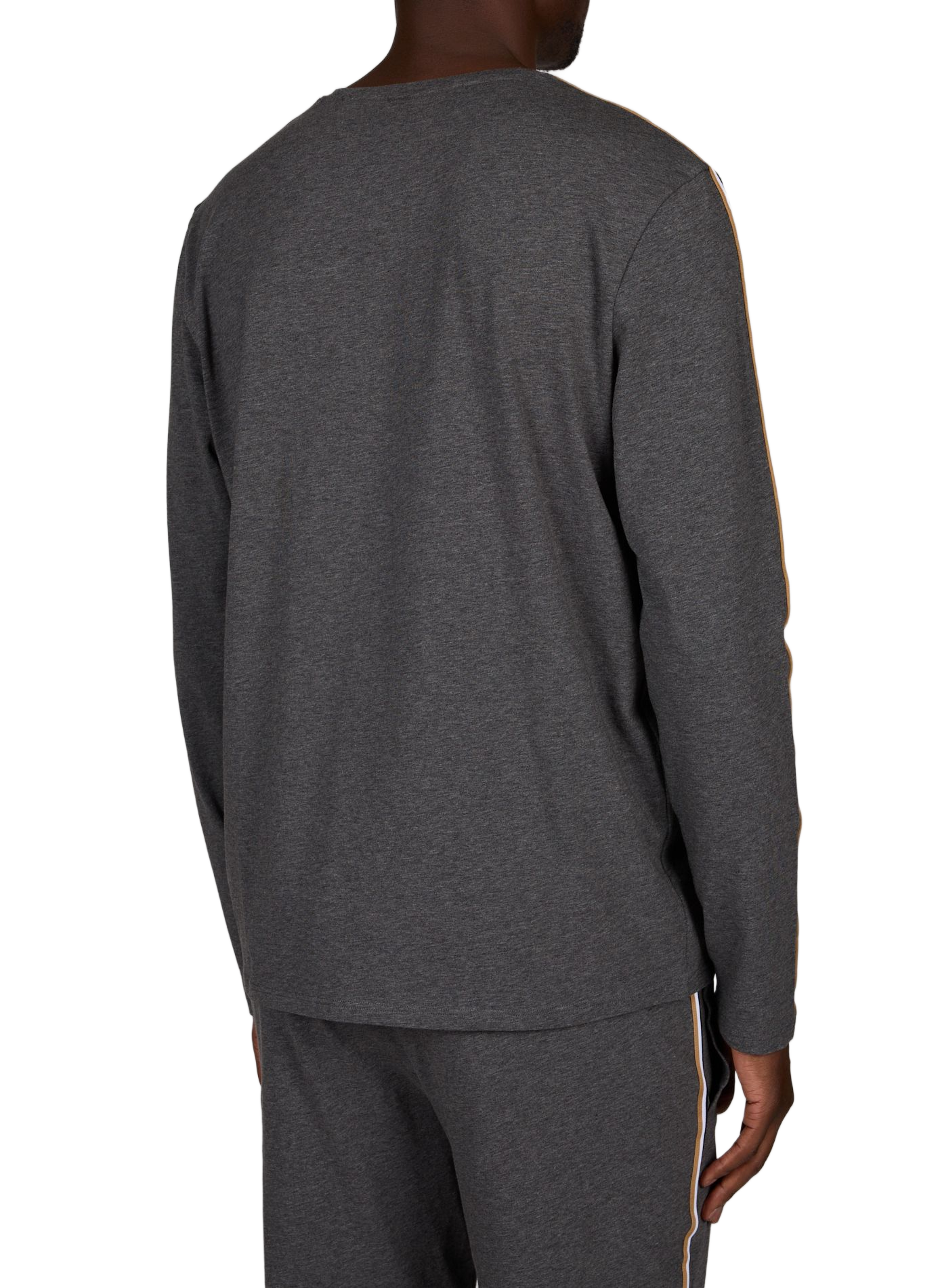 T-shirt met ronde hals en rechte pasvorm BOSS Grijs