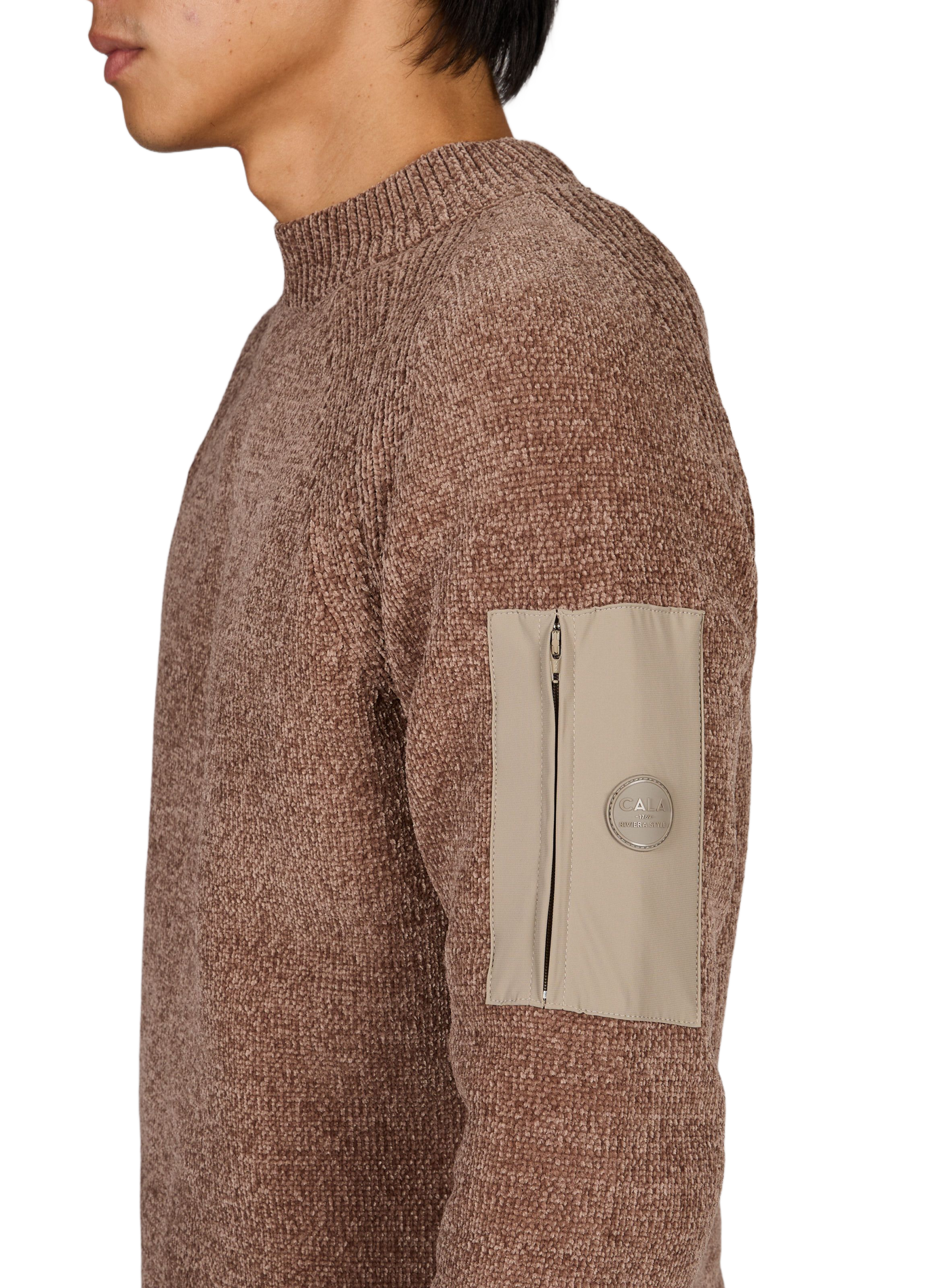 Round neck straight solid color sweater 1789 CALA Beige
