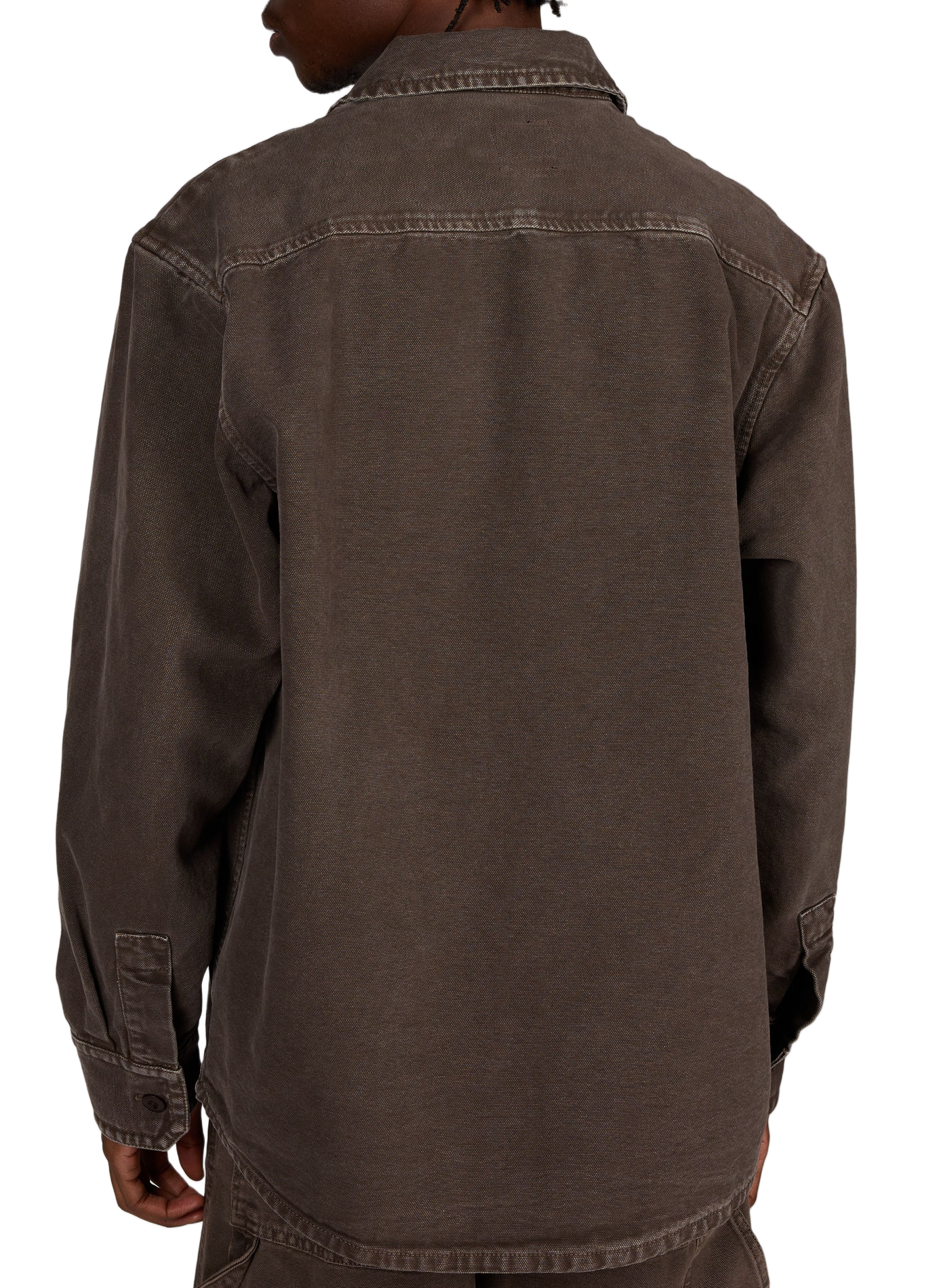 Veste col classique en denim de coton A.P.C. Marron