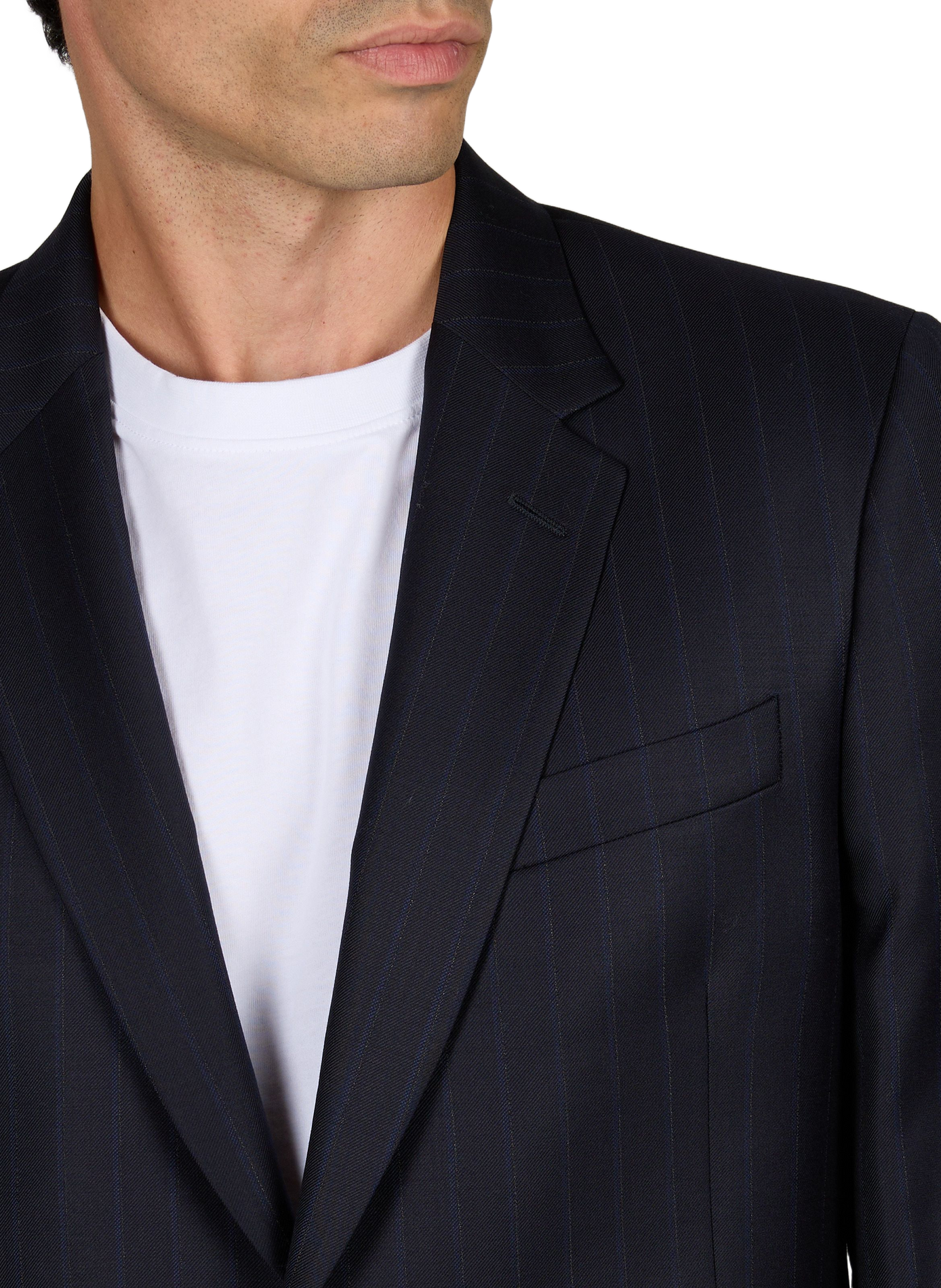 Straight Striped Wool Blazer PAUL SMITH Blue
