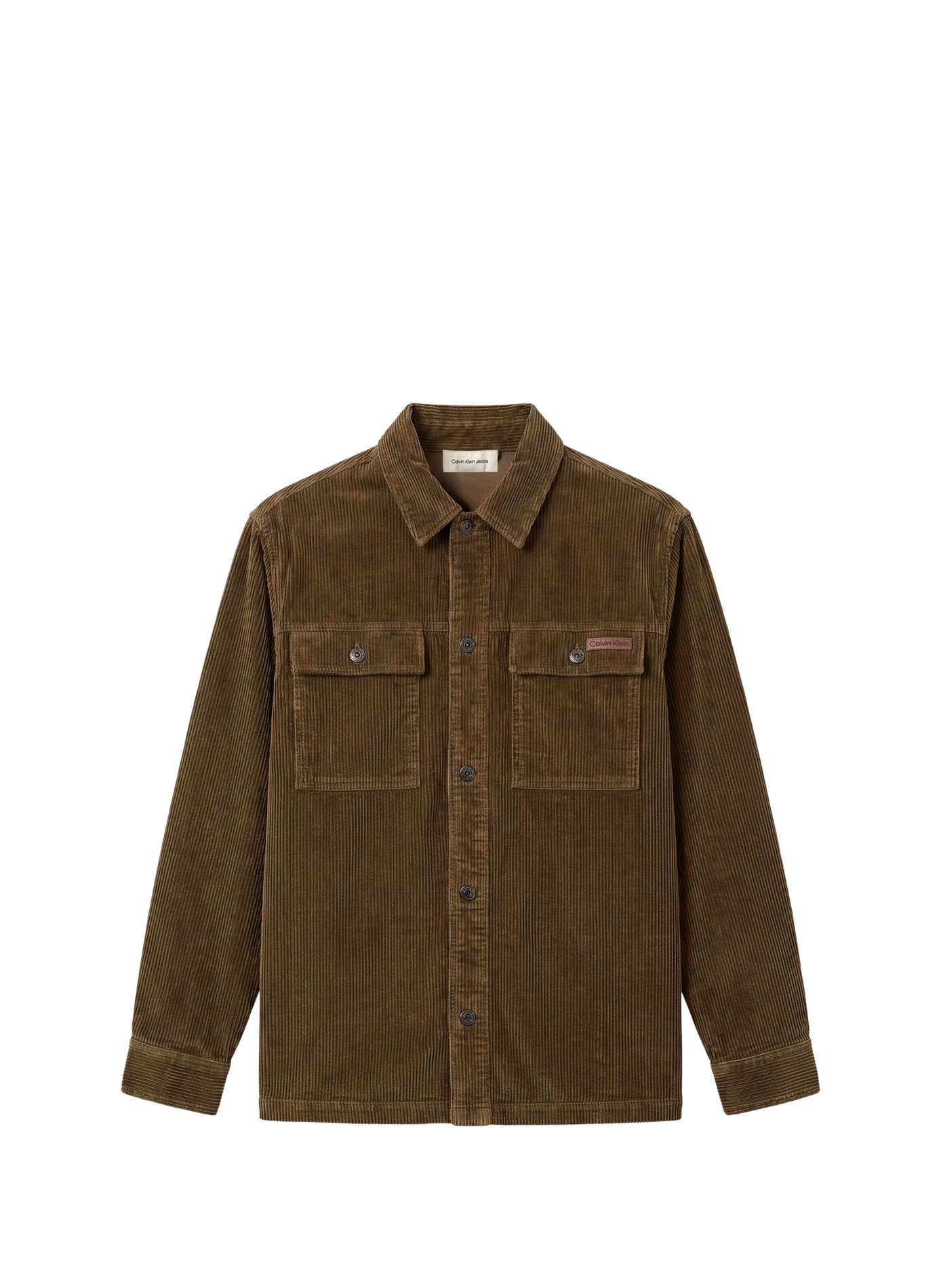 Straight cotton corduroy shirt CALVIN KLEIN Khaki