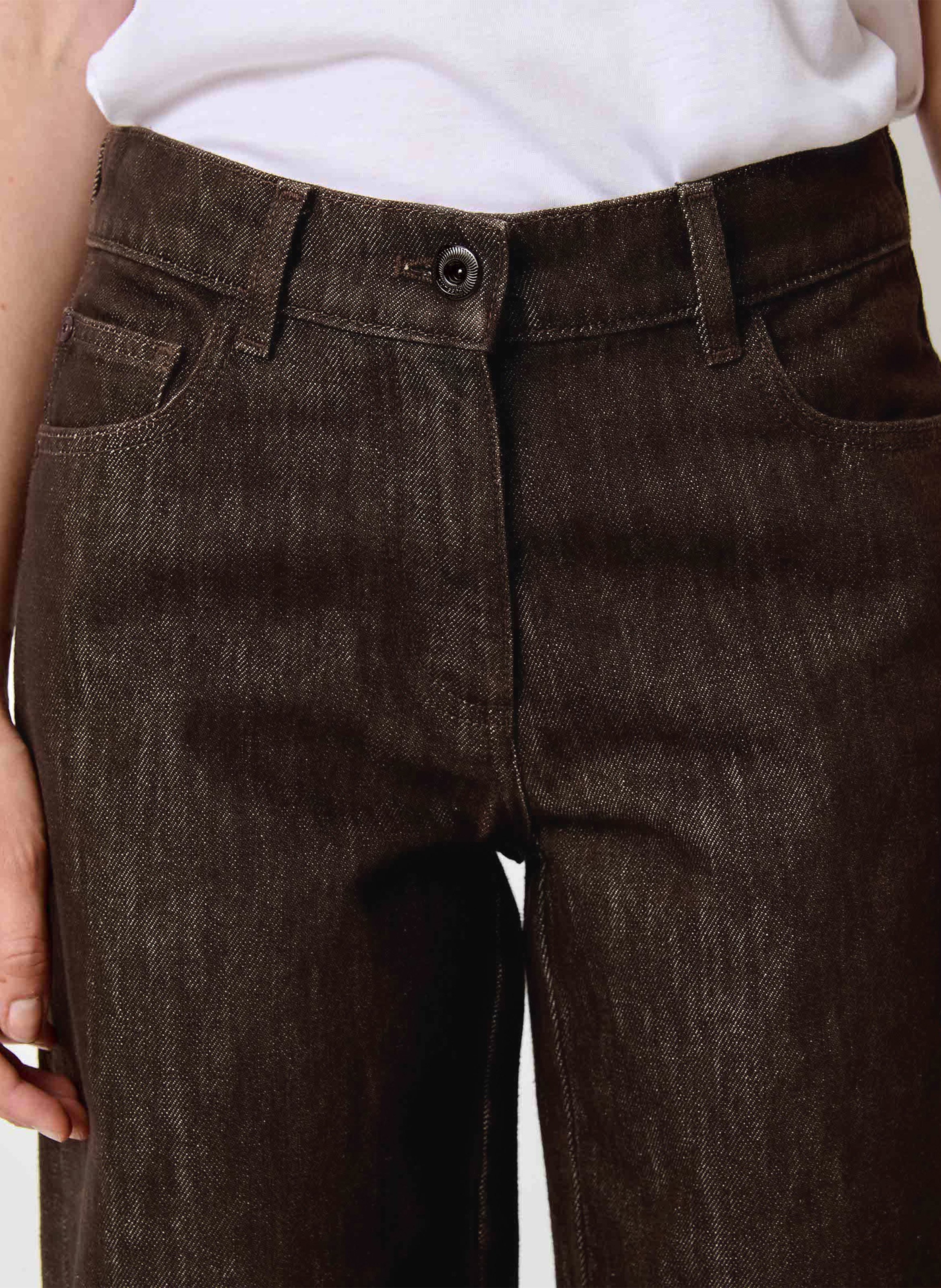Jean droit en coton line SESSUN Marron
