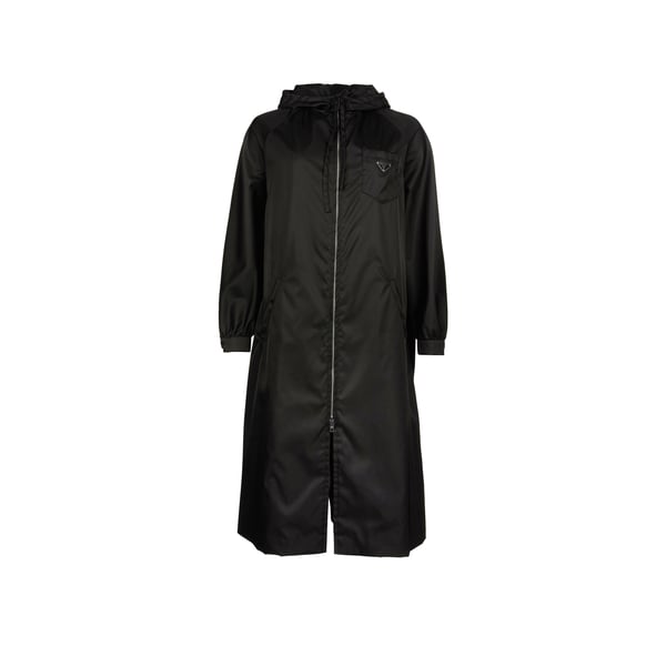 Trench à capuche en gabardine de nylon