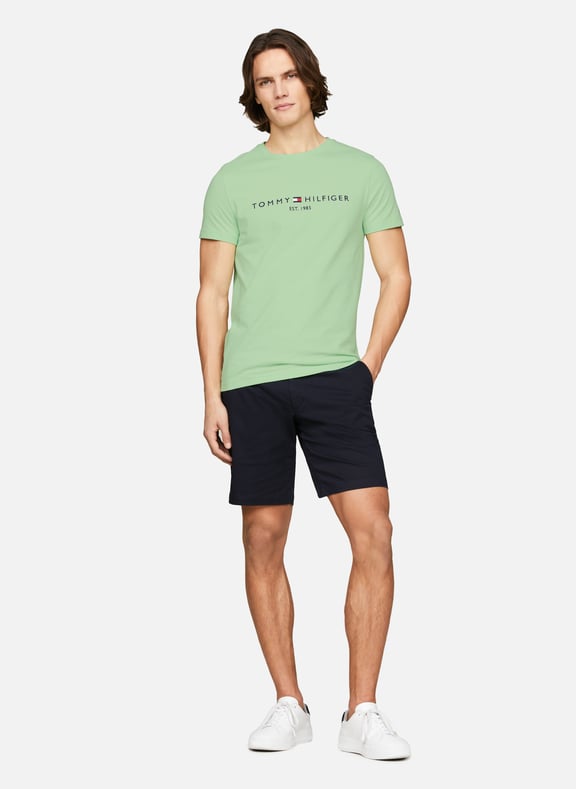 Cotton T-shirt Green by TOMMY HILFIGER TOMMY HILFIGER Cotton T-shirt Green