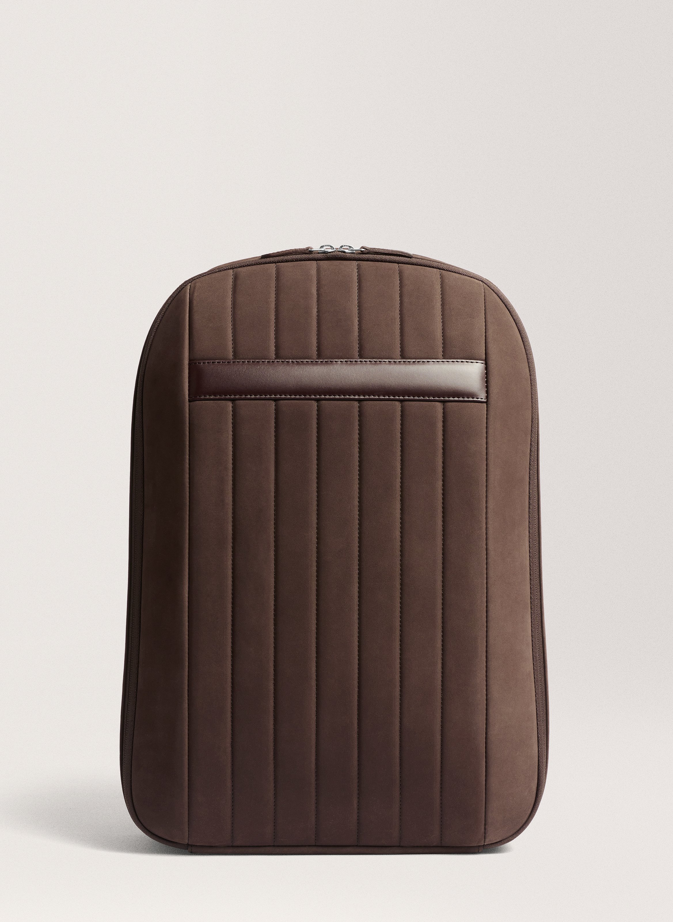 Sac à dos '72-hour' en cuir nubuck CARL FRIEDRIK Marron