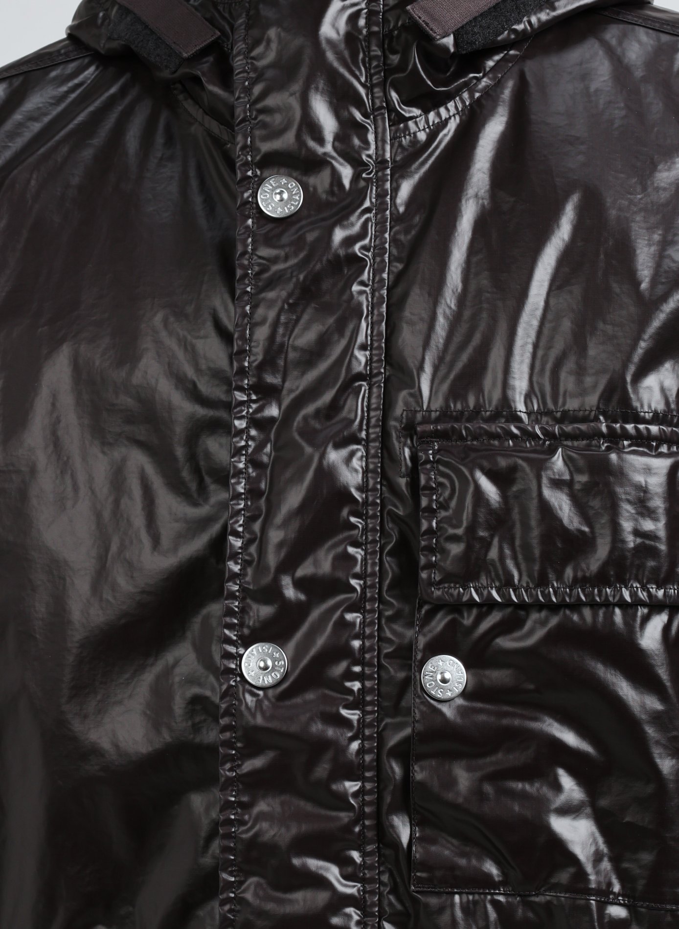 Veste à capuche en coton mélangé STONE ISLAND Gris