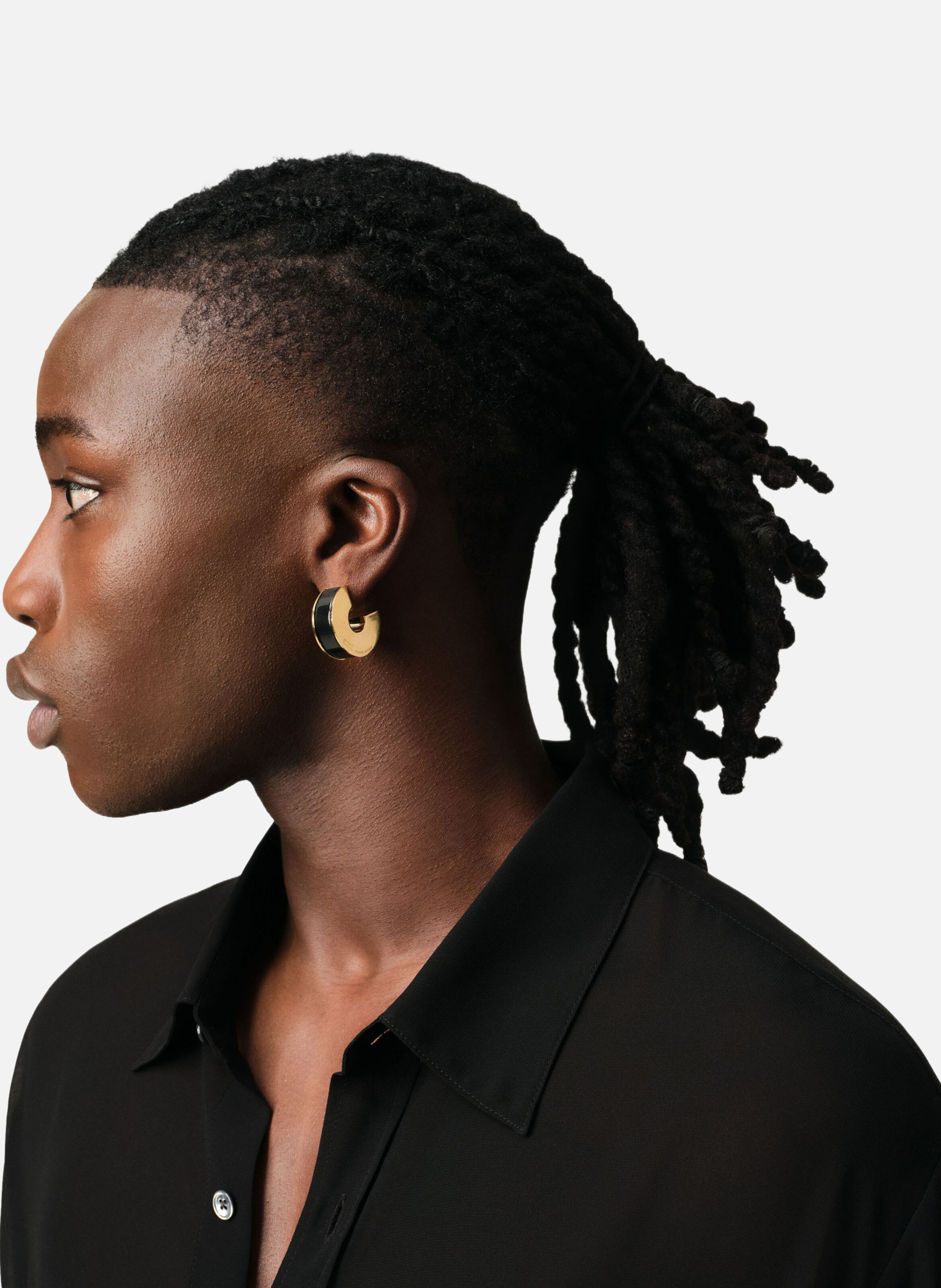 Créoles rivage unisexes AMI PARIS Noir