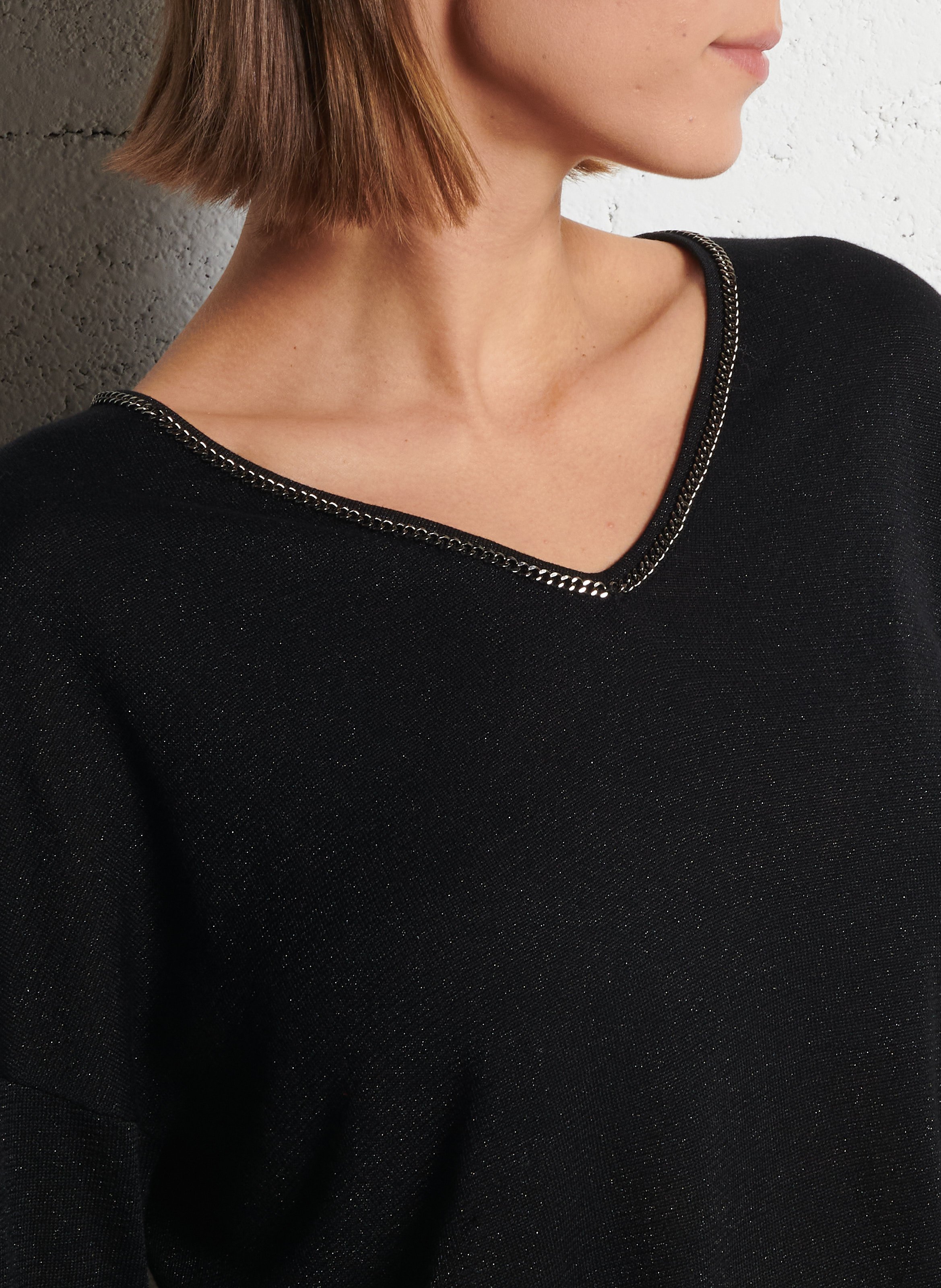 Pull col v IKKS Noir