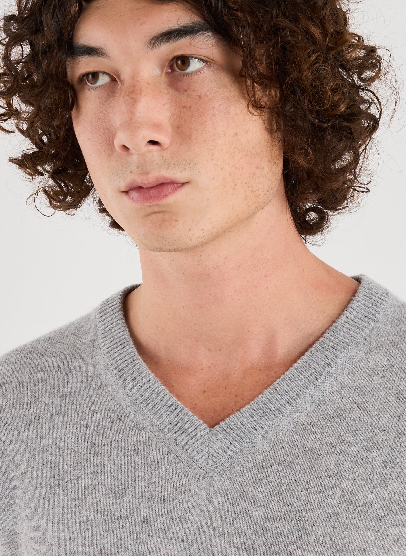  Cashmere V-neck jumper AU PRINTEMPS PARIS Grey