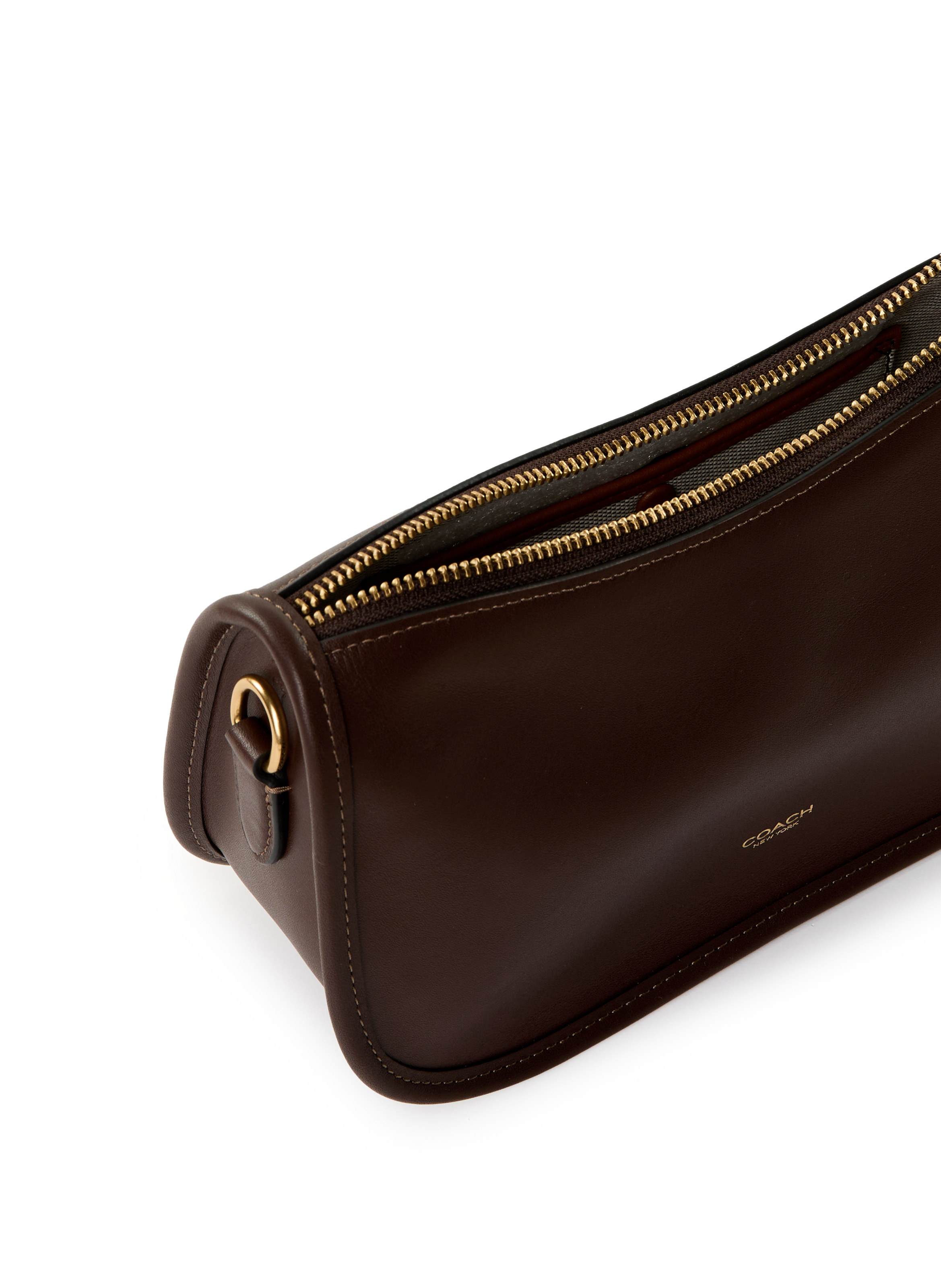  Sac Waverly en cuir COACH Marron