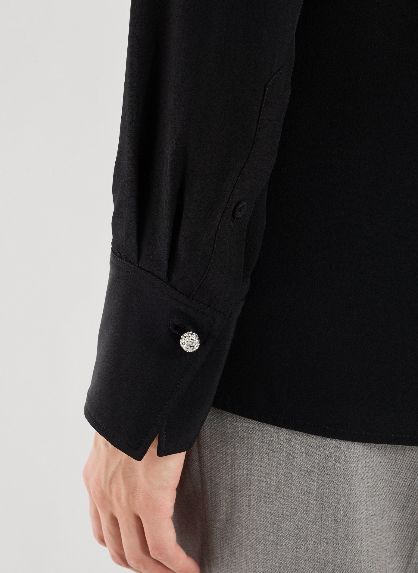 Oversize tie-neck Blouse VICTORIA BECKHAM Black