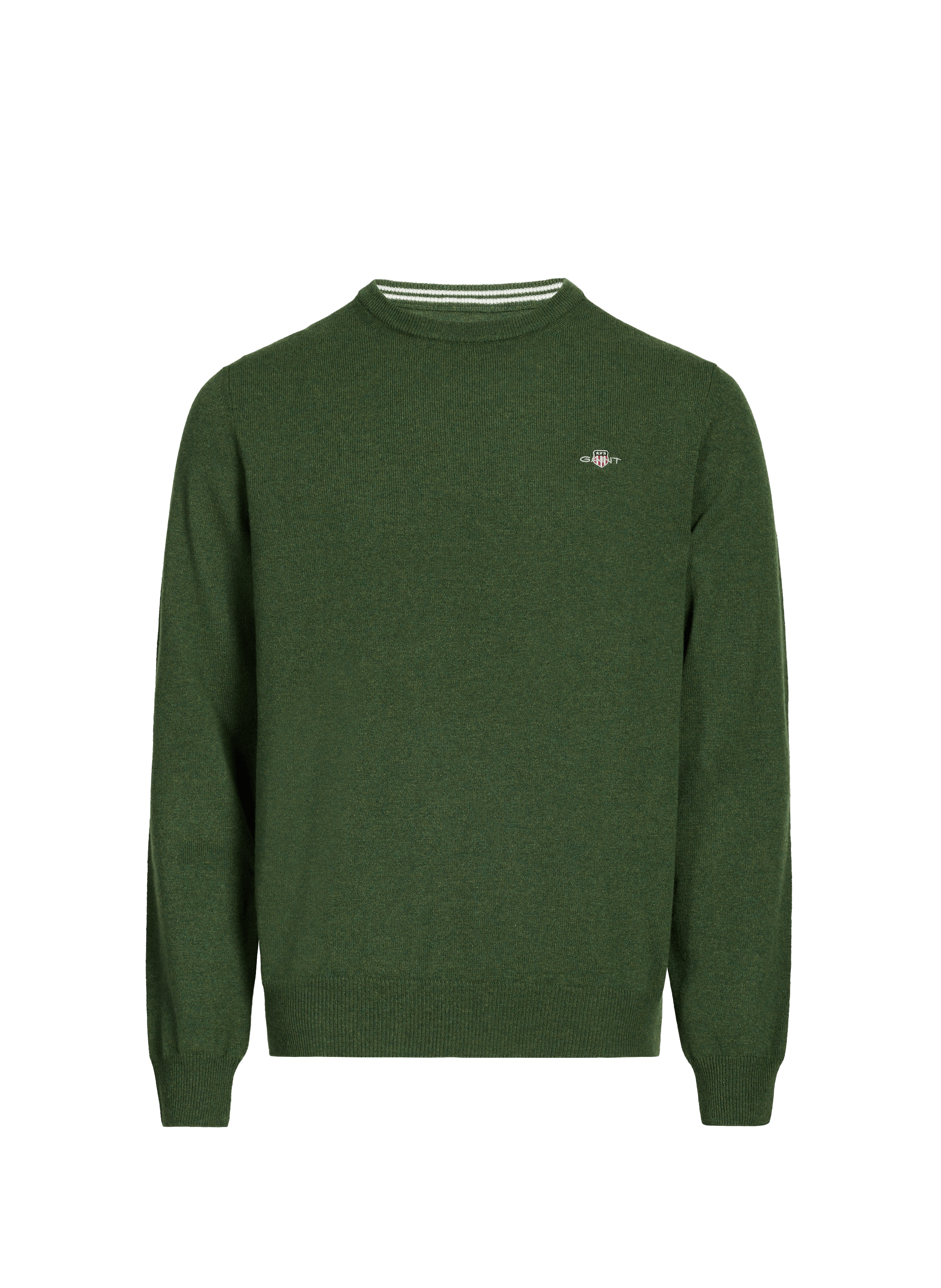 GANT Pull col rond en laine Vert