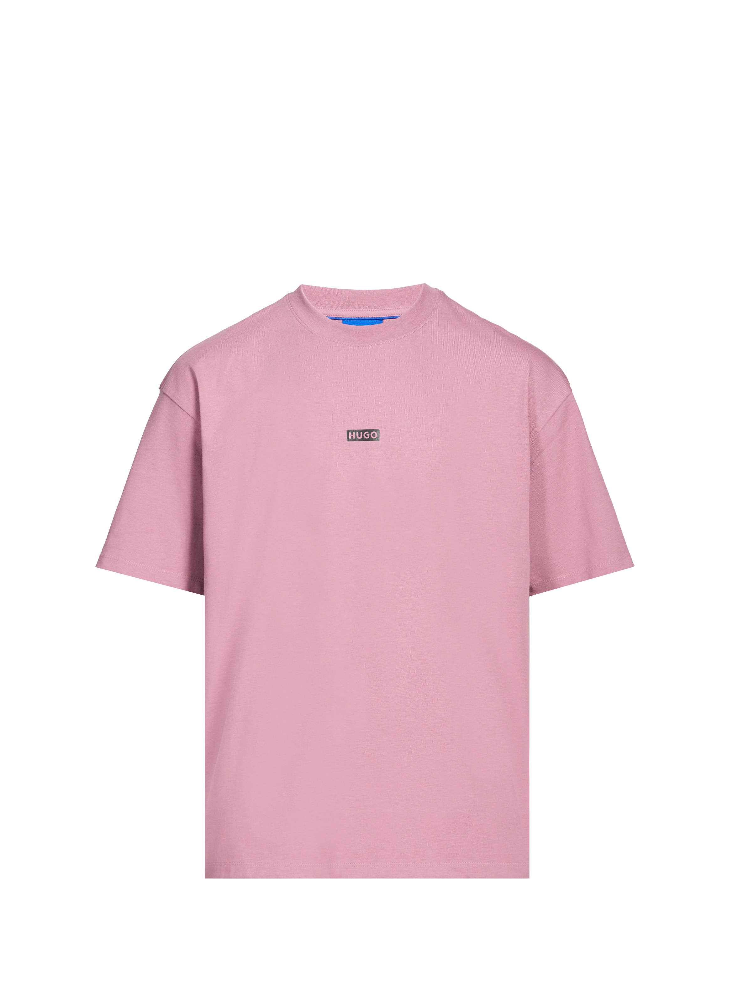 HUGO BLUE T-shirt manches courtes imprimé en coton Rose