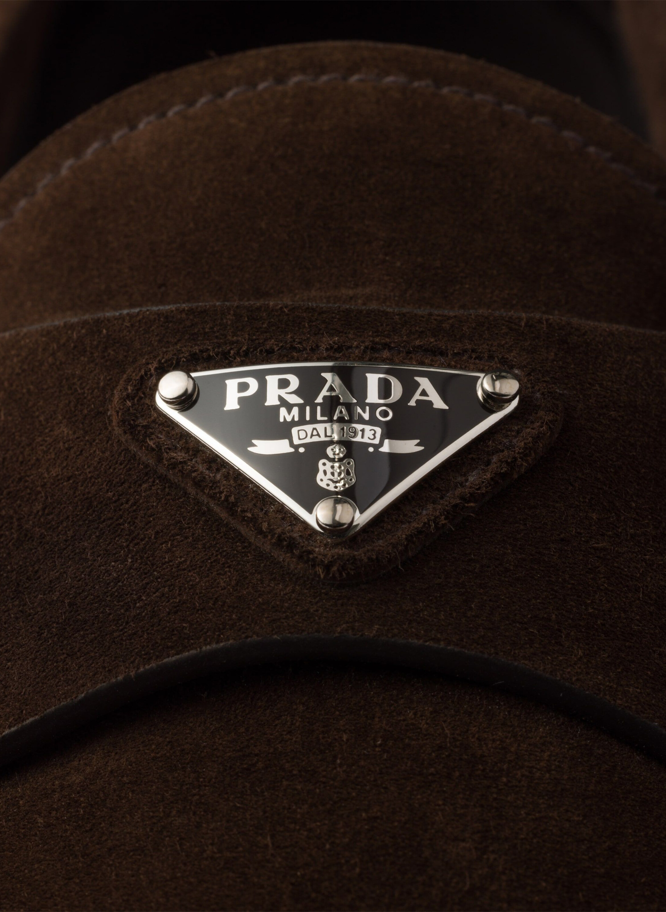 Mocassins en veau velours PRADA Marron