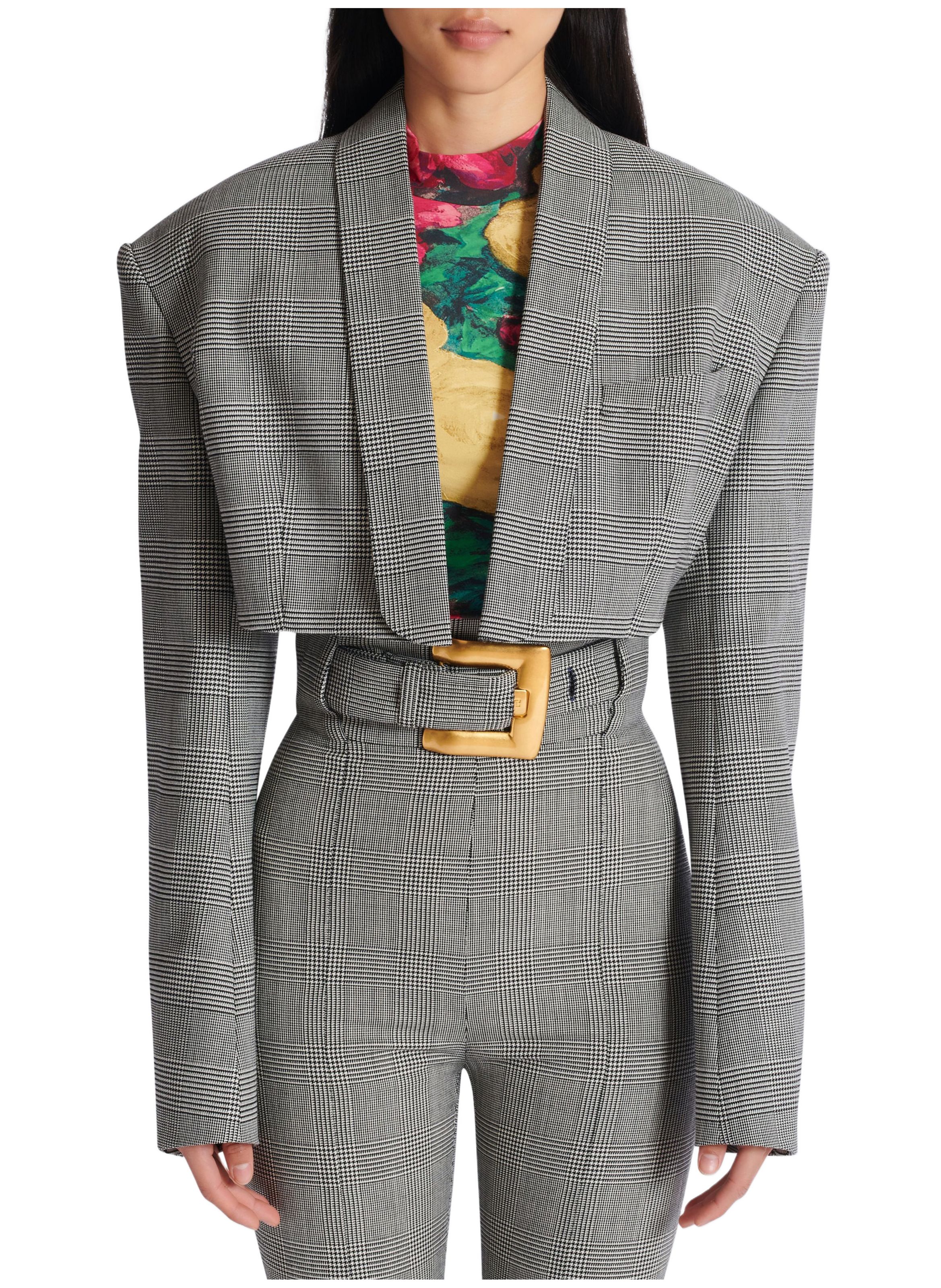 Spencer en jacquard prince de galles BALMAIN Noir