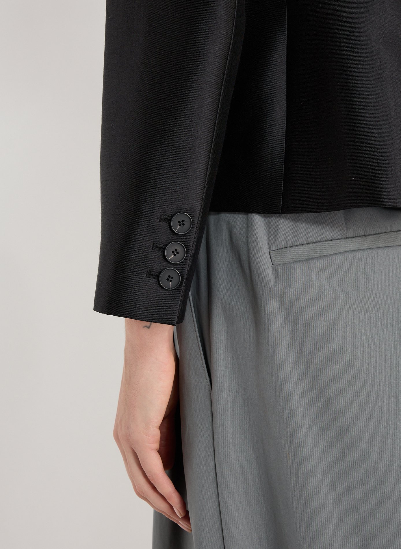 Blazer en laine et soie  SANDBEIGE Noir