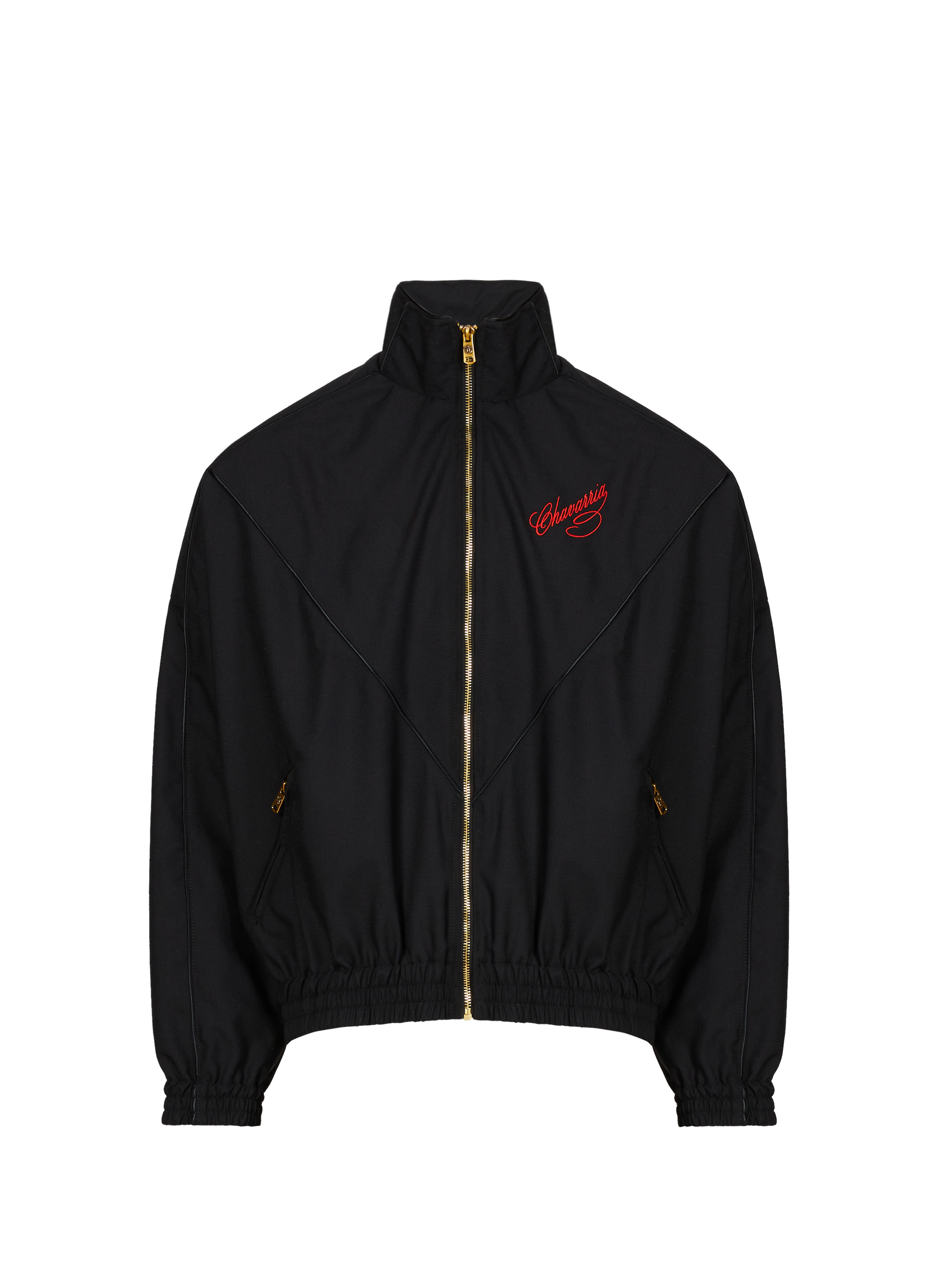 WILLY CHAVARRIA Wool high neck jacket Black