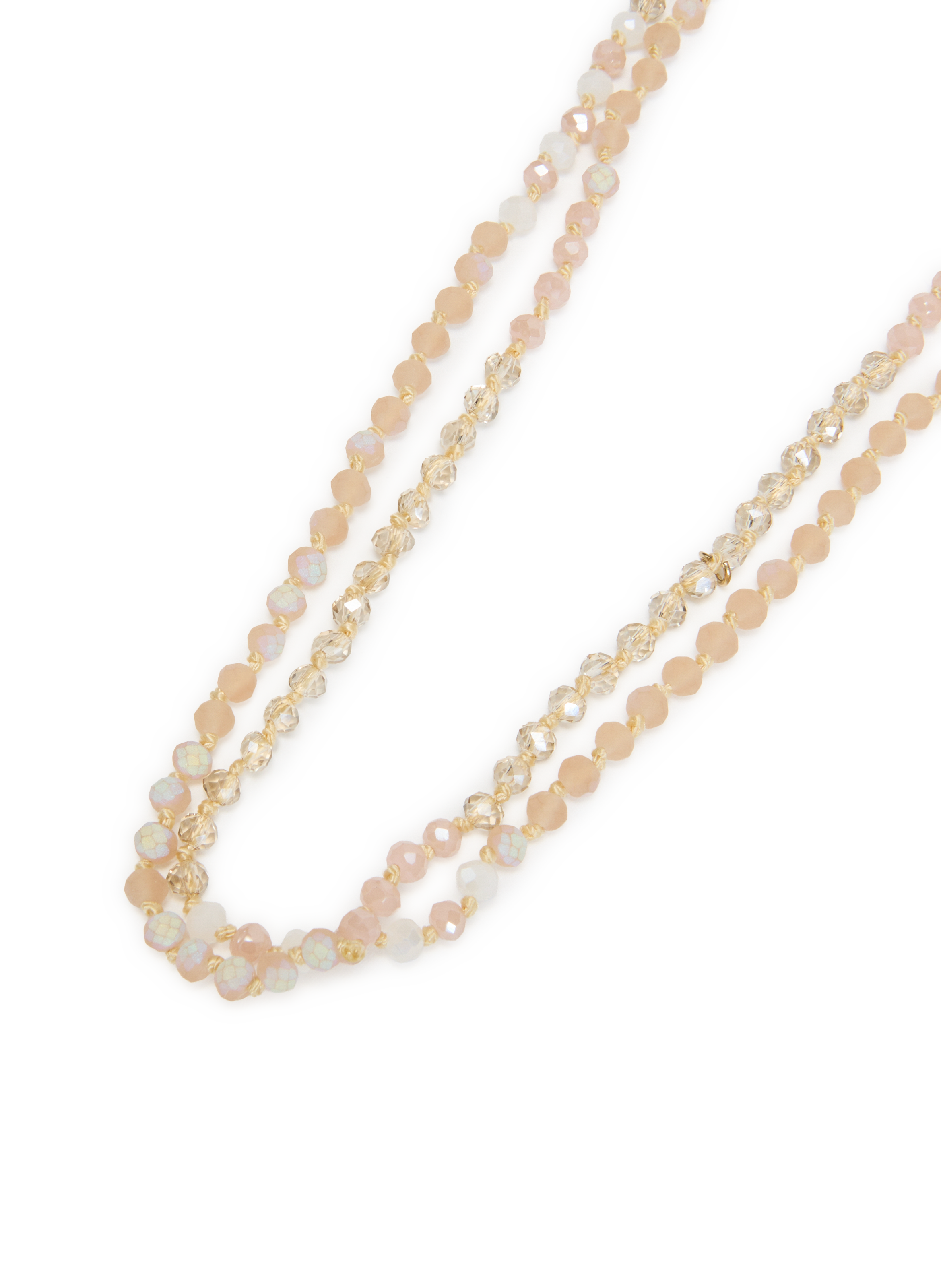 Collier sautoir à perles AU PRINTEMPS PARIS Rose