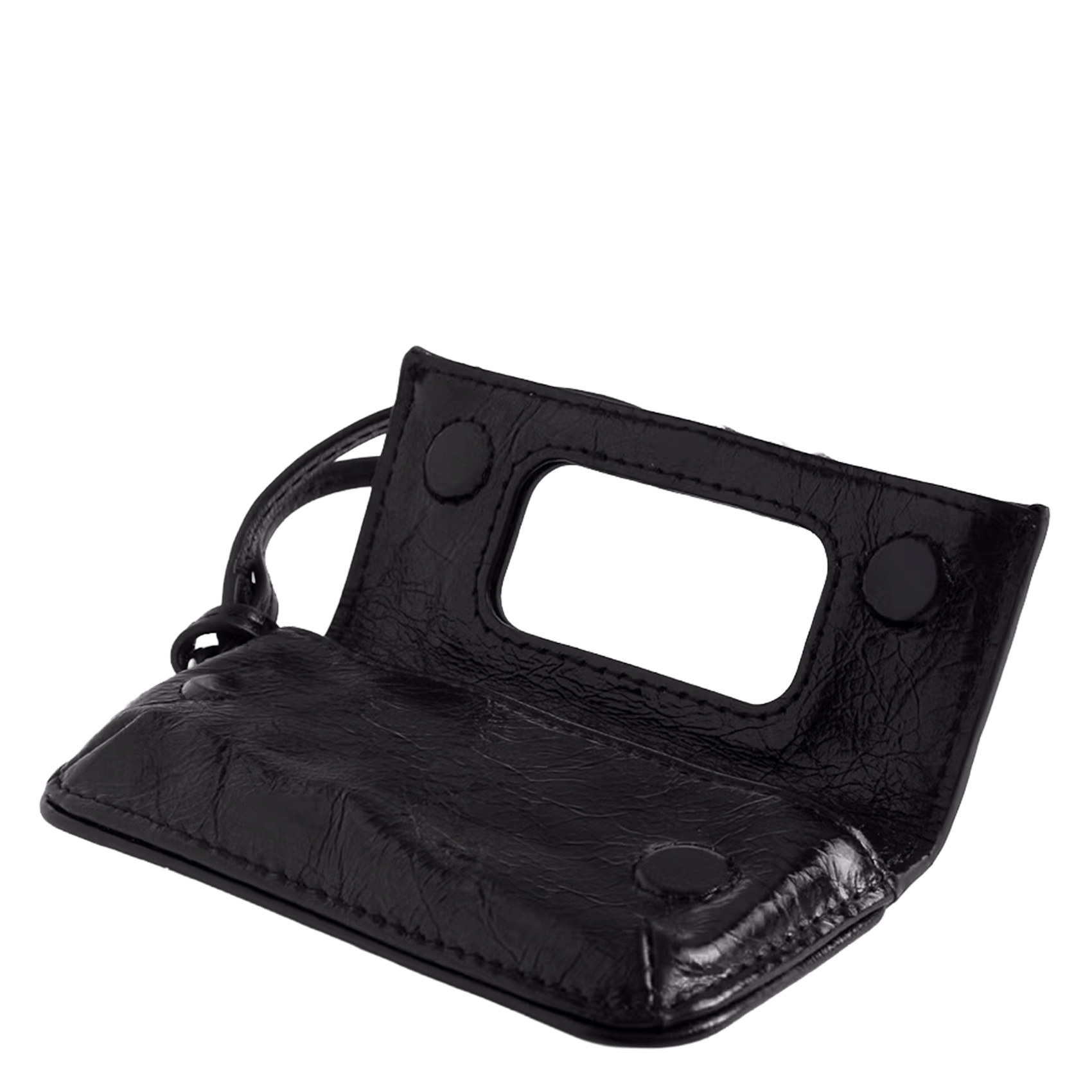 Mini pochette en cuir rock ZADIG&VOLTAIRE Noir