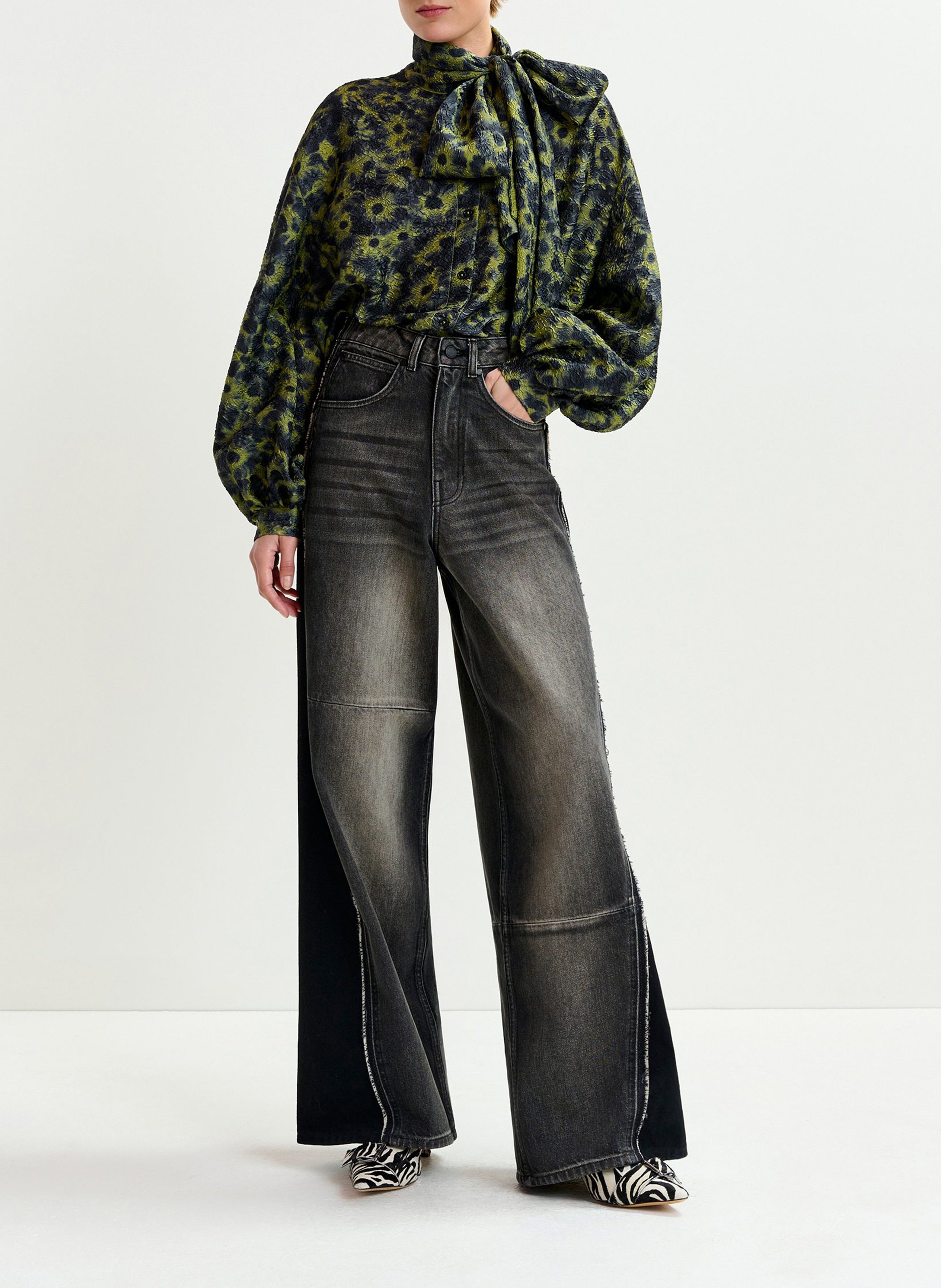 Chemise imprimée à boutons oversize illicium ESSENTIEL ANTWERP Vert