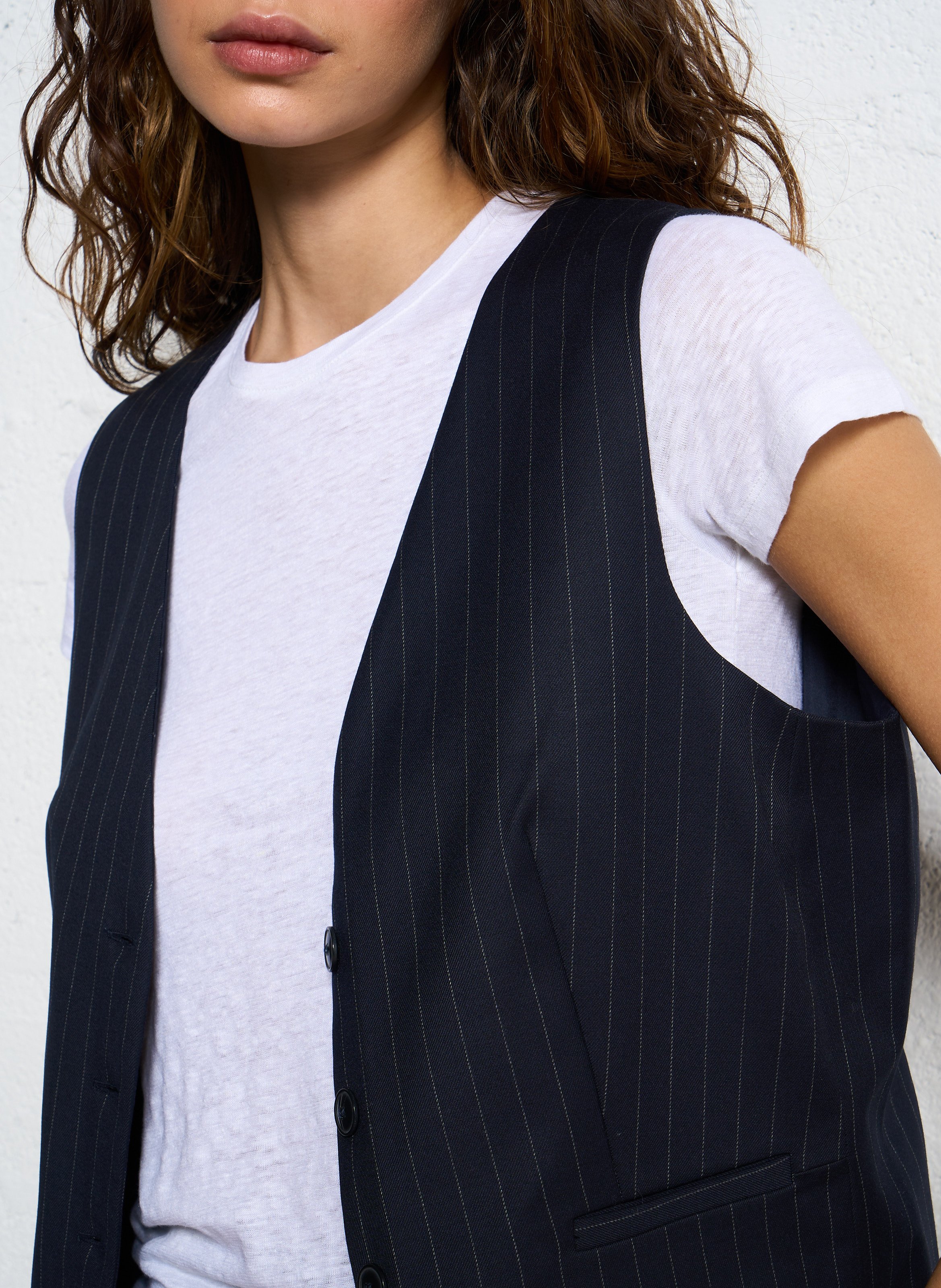 Veste col v à rayures abel bis MAISON 123 Bleu