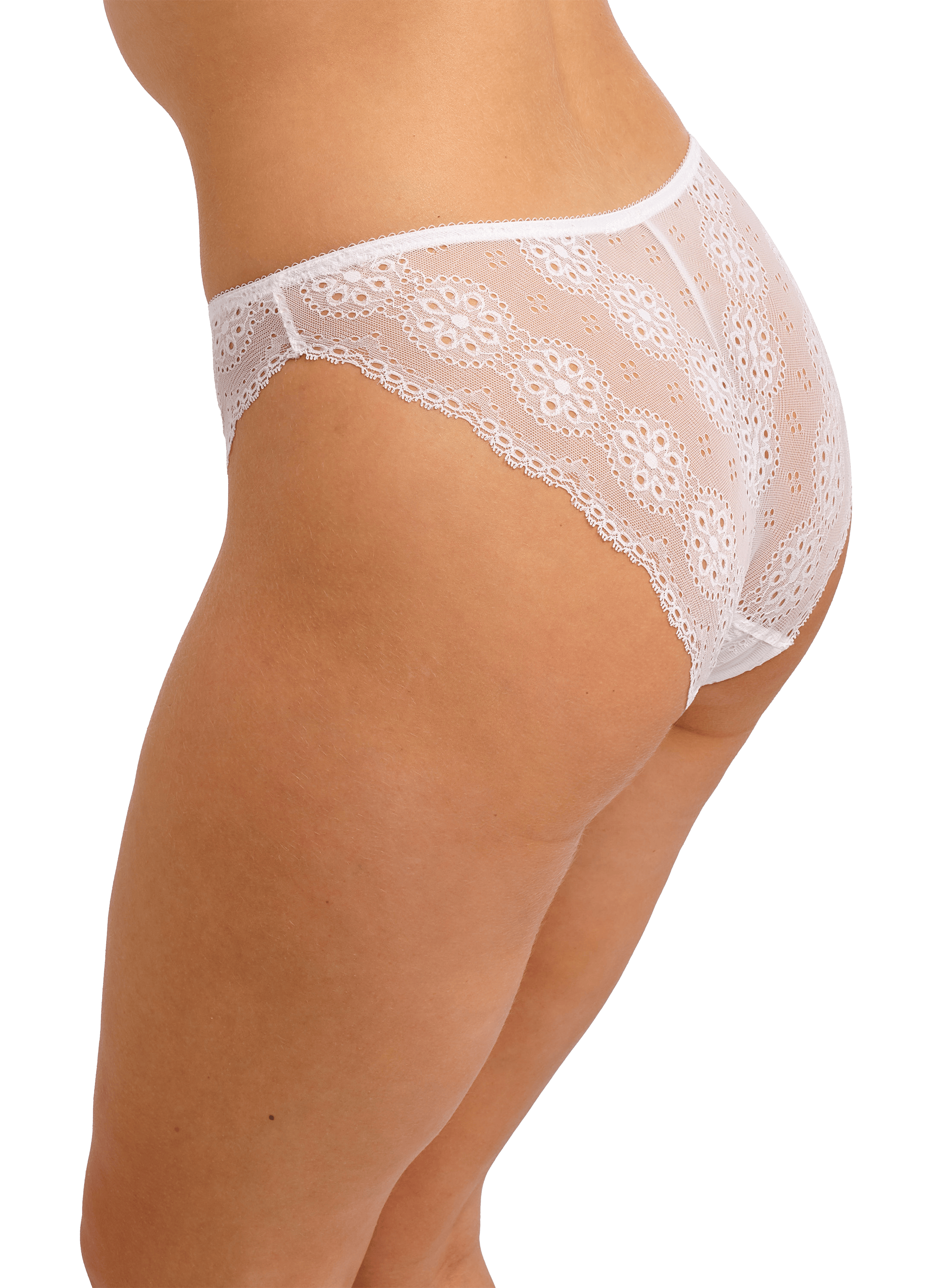 Culotte transparente en dentelle FREYA Blanc