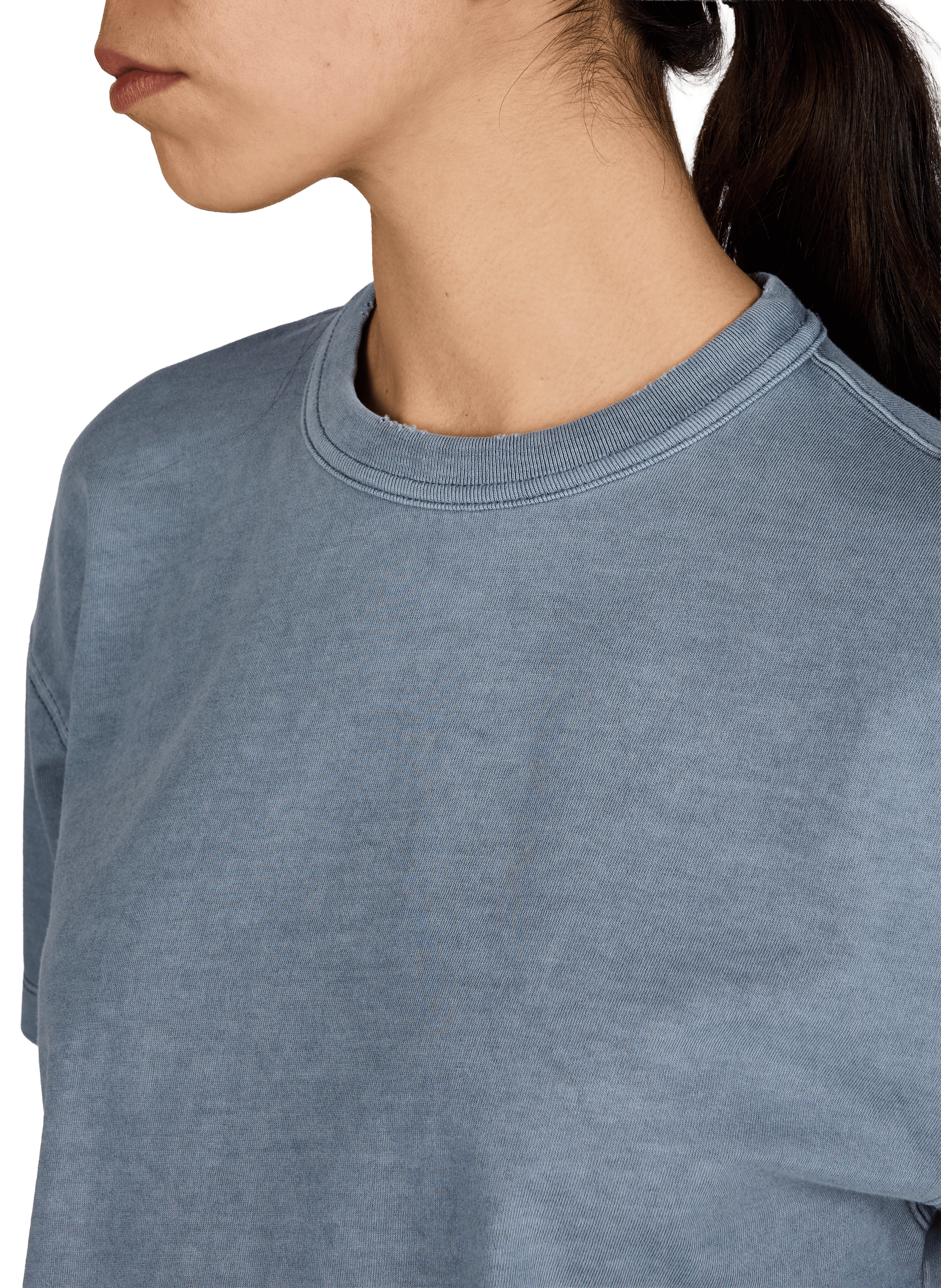 T-shirt droit à col rond en coton CARHARTT WIP Bleu