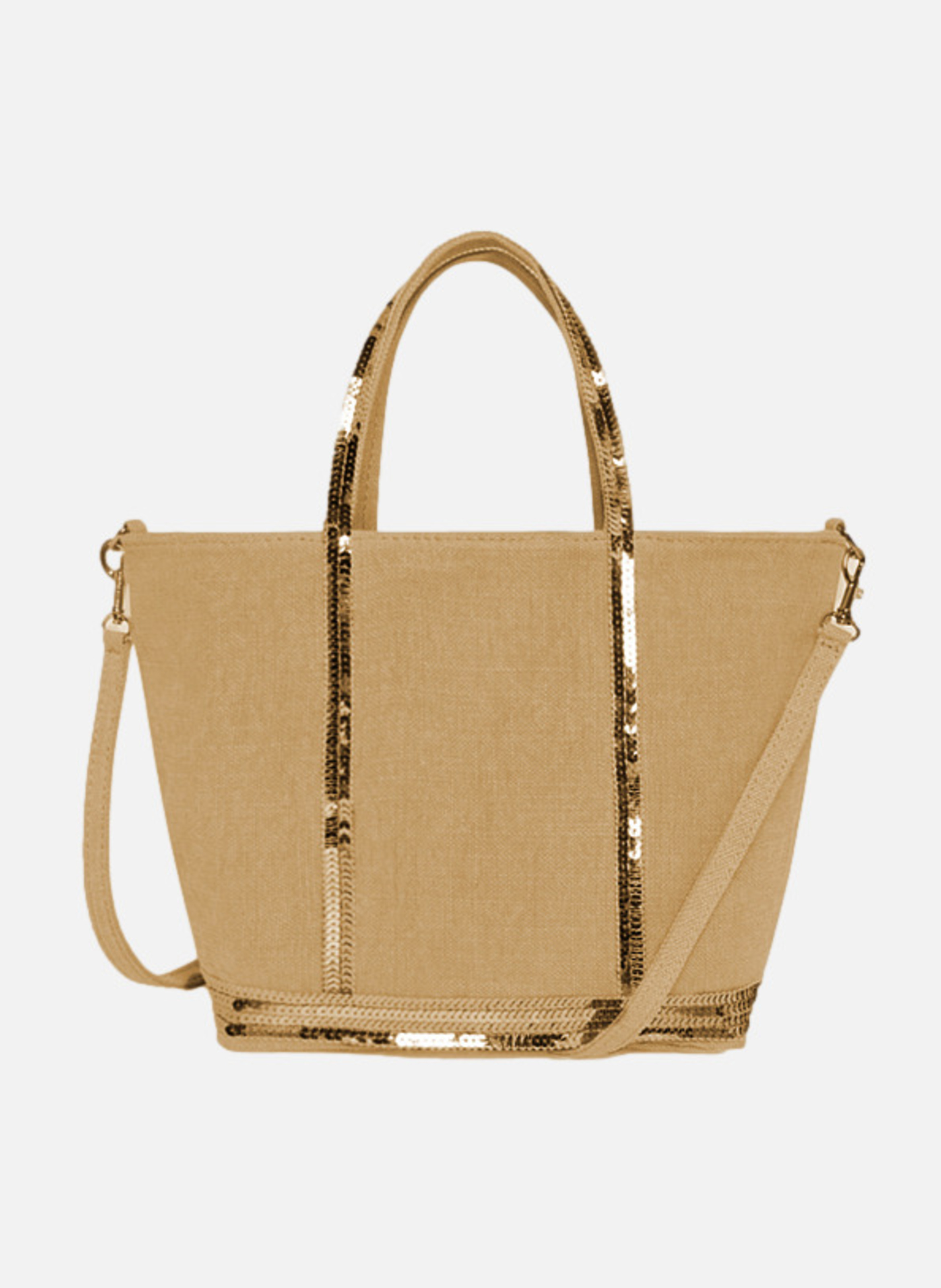 Cabas s zippé en lin VANESSA BRUNO Marron