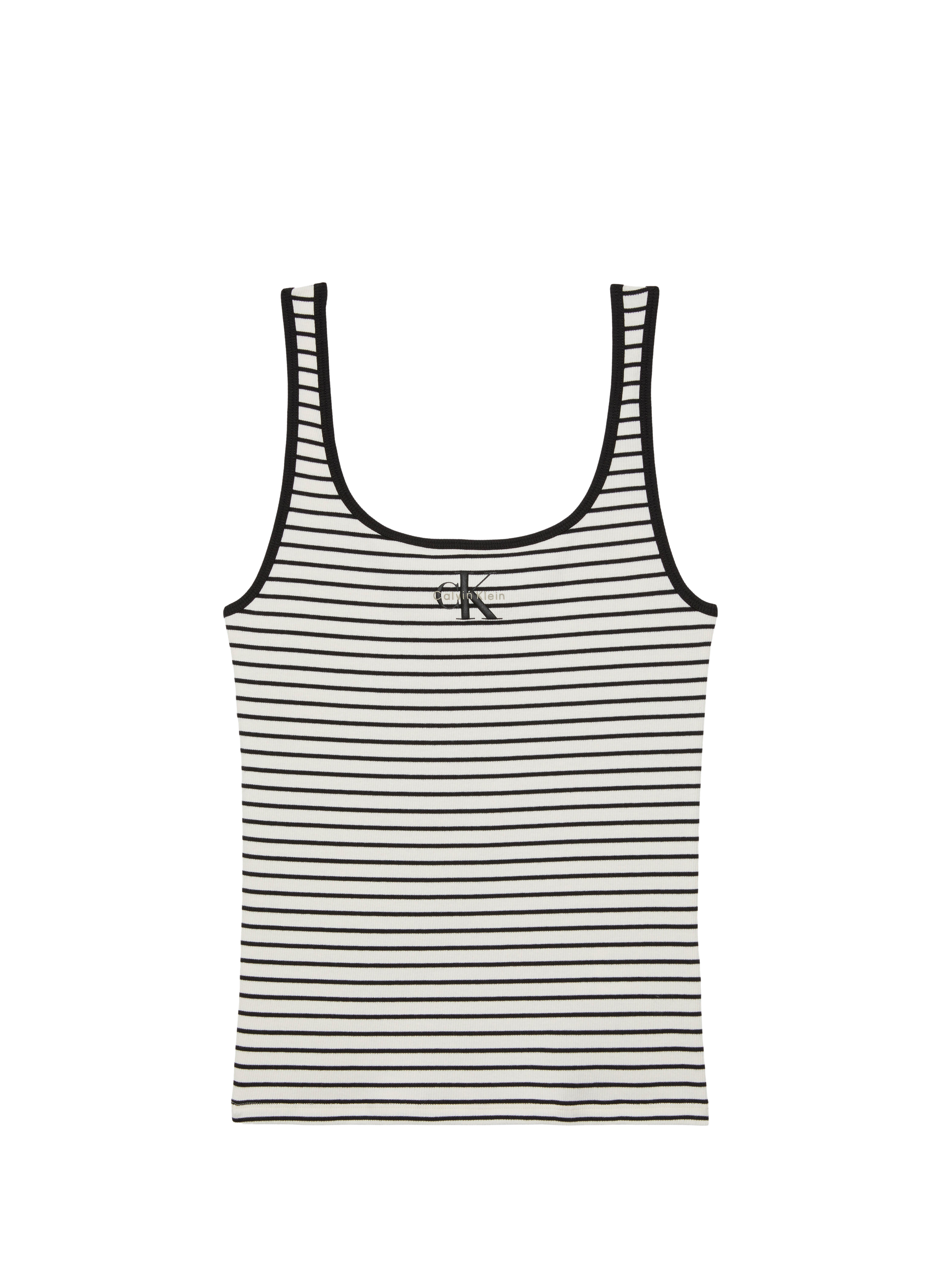 Embroidered logo tank top in cotton blend CALVIN KLEIN Multicolour